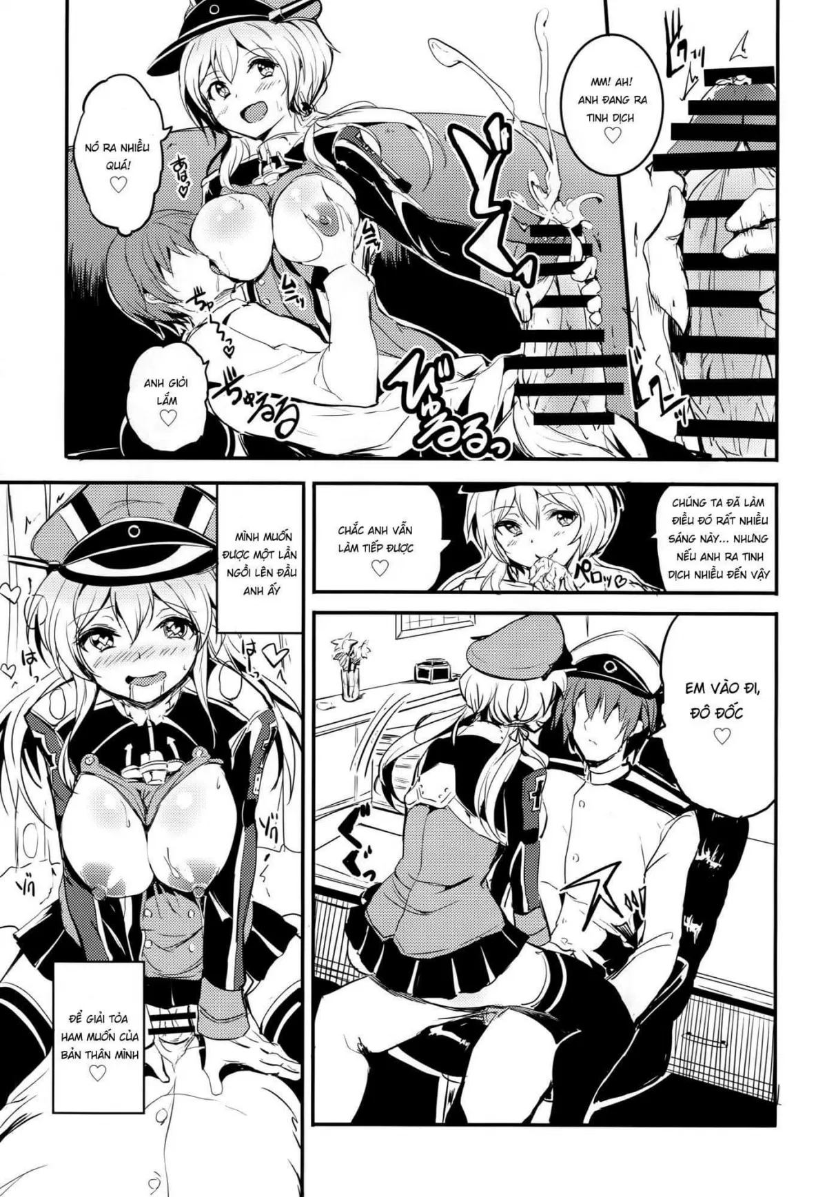 HentaiVN.net - Ảnh 10 - Áo Ngủ, Quân Phục, Bikini Prinz Eugen (Kantai Collection -KanColle-) [プリンツ・オイゲンの一日 (艦隊これくしょん -艦これ-)] - Chap 1