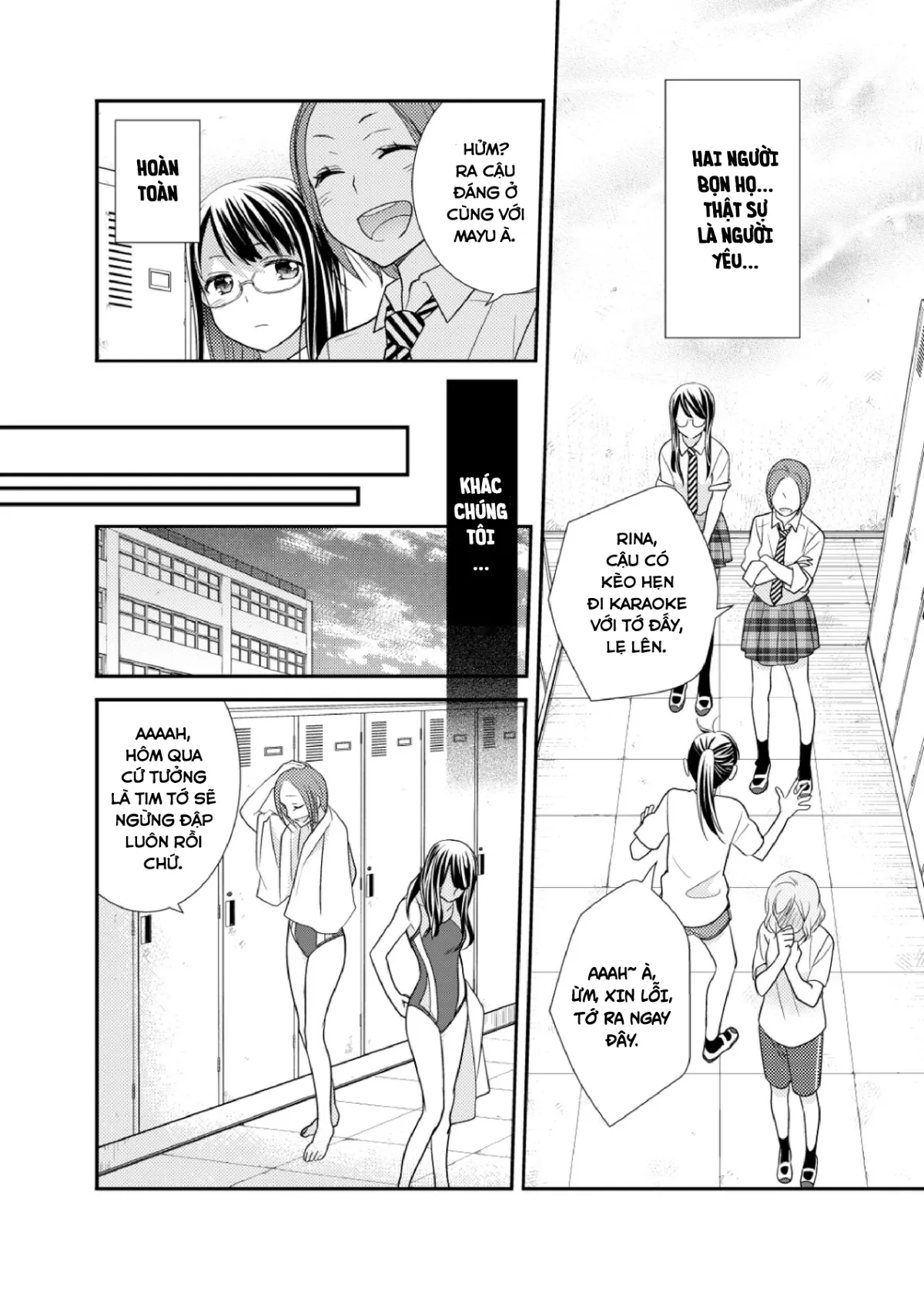 HentaiVN.net - Ảnh 15 - Tại sao cậu không nói yêu tớ? [Joshi Kouishitsu Suieibu, Phòng thay đồ nữ] - Chap 1