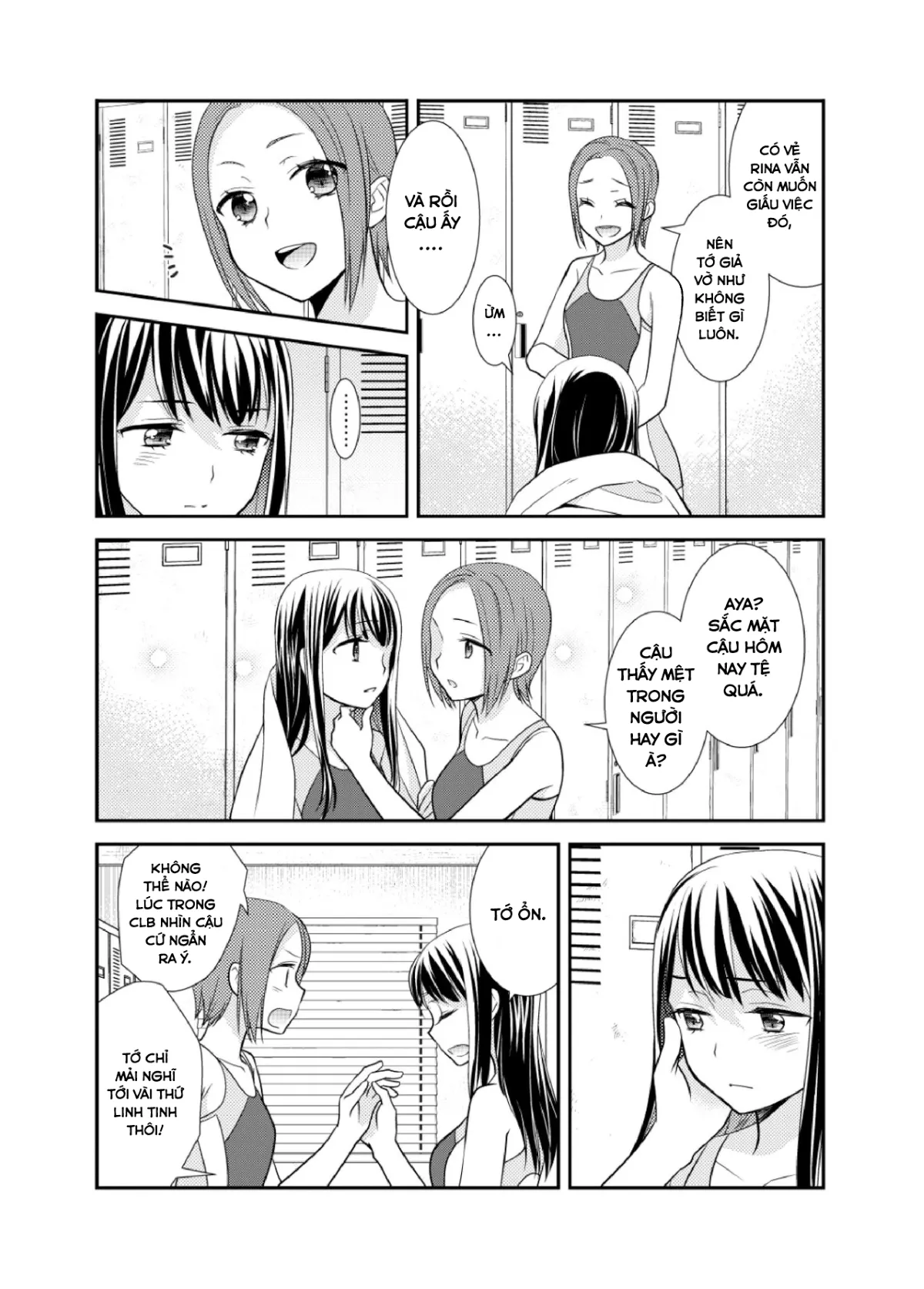 HentaiVN.net - Ảnh 16 - Tại sao cậu không nói yêu tớ? [Joshi Kouishitsu Suieibu, Phòng thay đồ nữ] - Chap 1