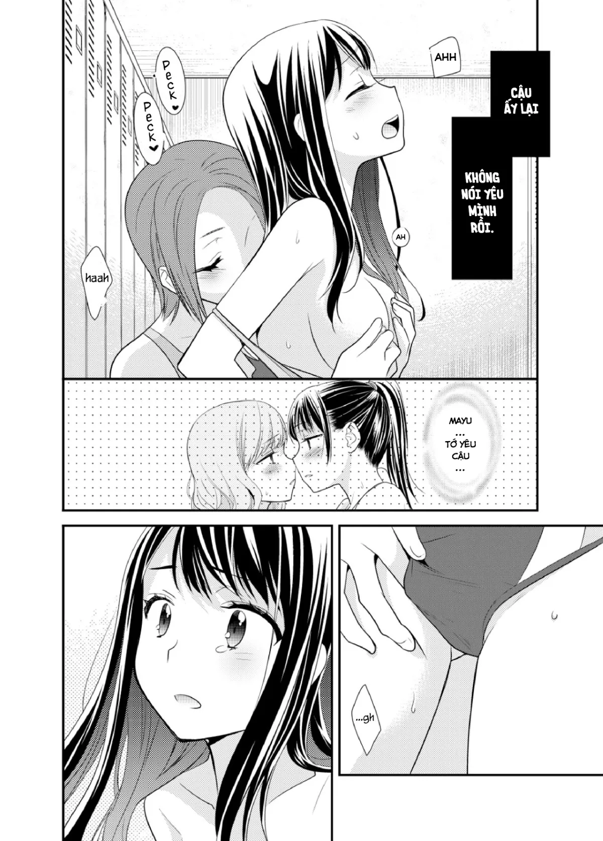 HentaiVN.net - Ảnh 19 - Tại sao cậu không nói yêu tớ? [Joshi Kouishitsu Suieibu, Phòng thay đồ nữ] - Chap 1