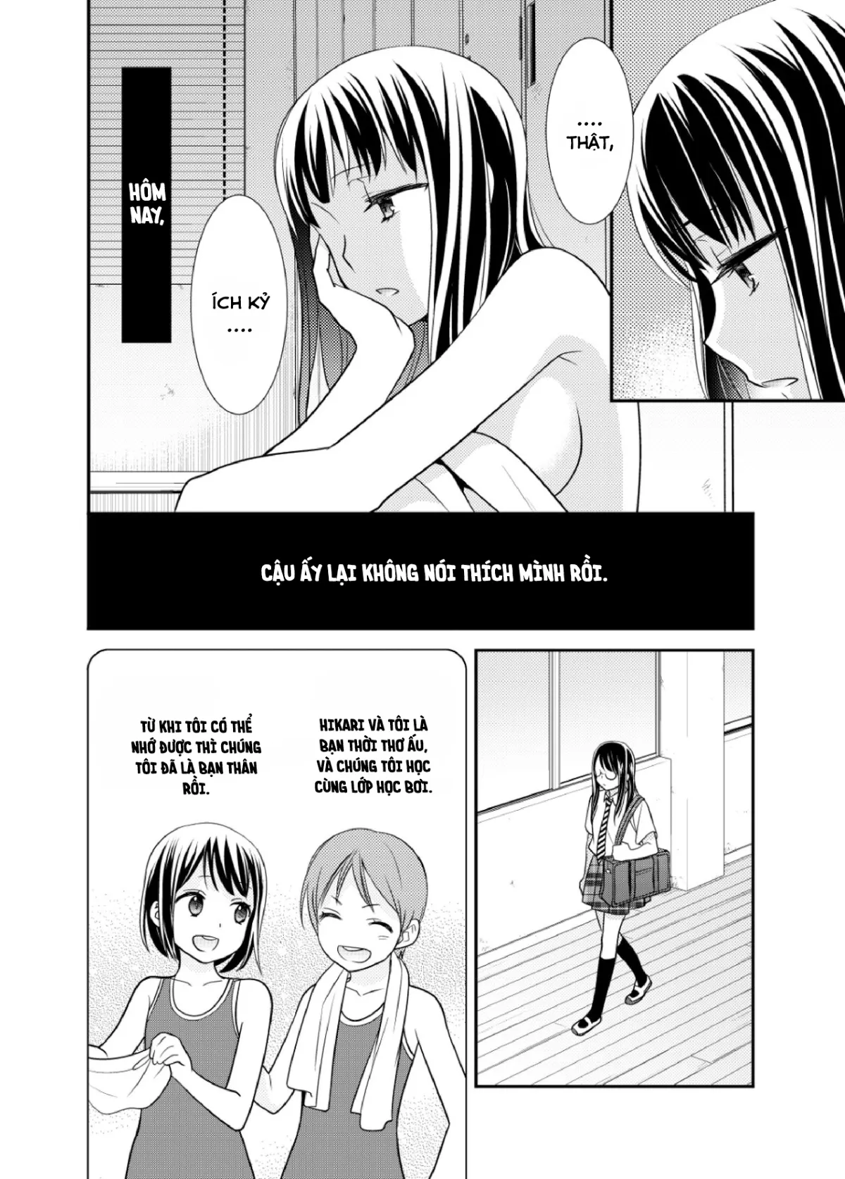 HentaiVN.net - Ảnh 9 - Tại sao cậu không nói yêu tớ? [Joshi Kouishitsu Suieibu, Phòng thay đồ nữ] - Chap 1