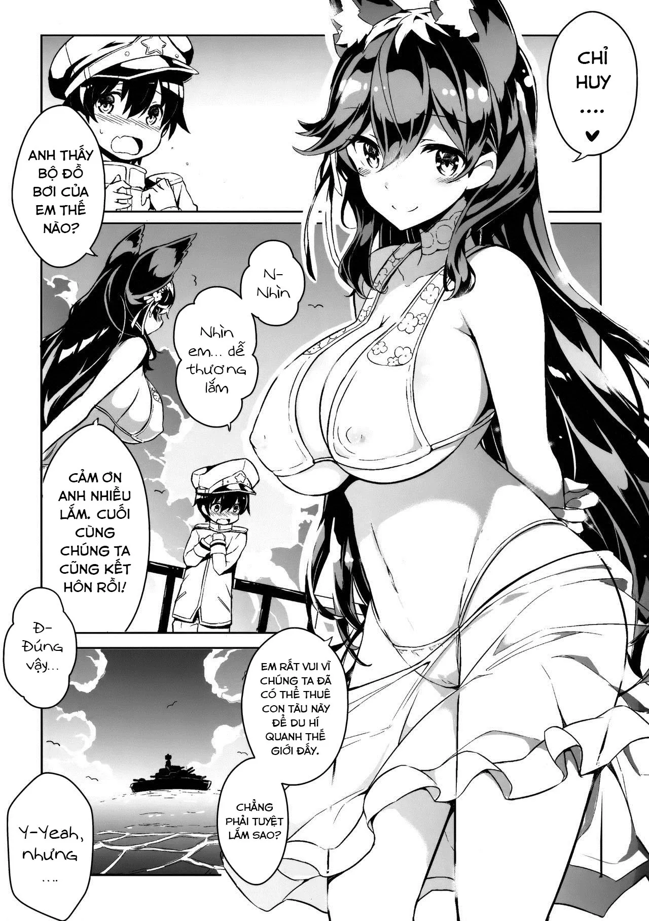 HentaiVN.net - Ảnh 2 - Atago-san no Munyumunyu Oppai o Meshiagare - Chap 1