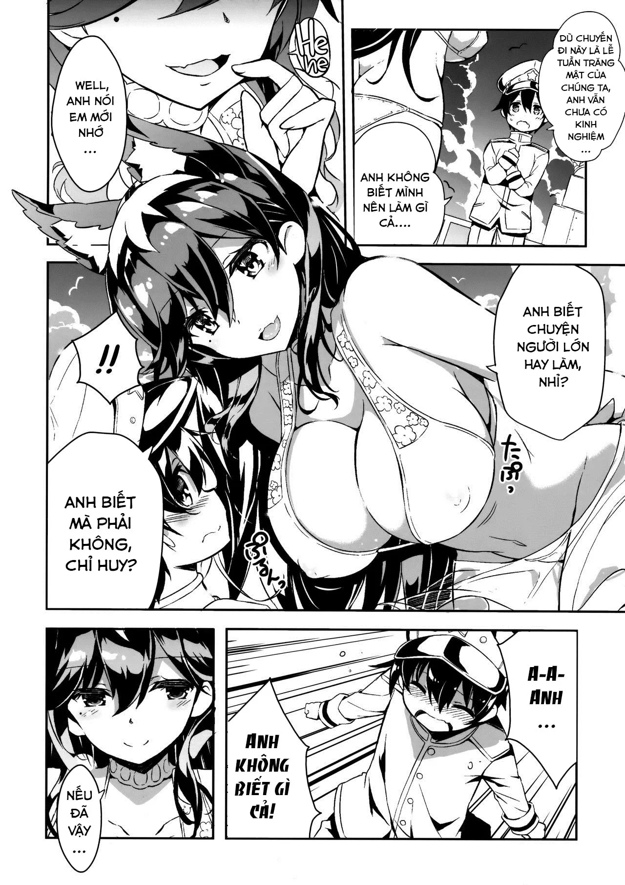 HentaiVN.net - Ảnh 3 - Atago-san no Munyumunyu Oppai o Meshiagare - Chap 1