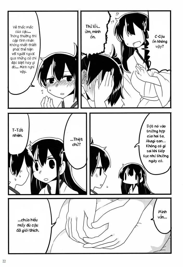 HentaiVN.net - Ảnh 26 - Akagi x Kaga Shinkon Shoya Anthology - 1st bite ~Hokori no Chigiri~ (Kantai Collection) - Chap 1