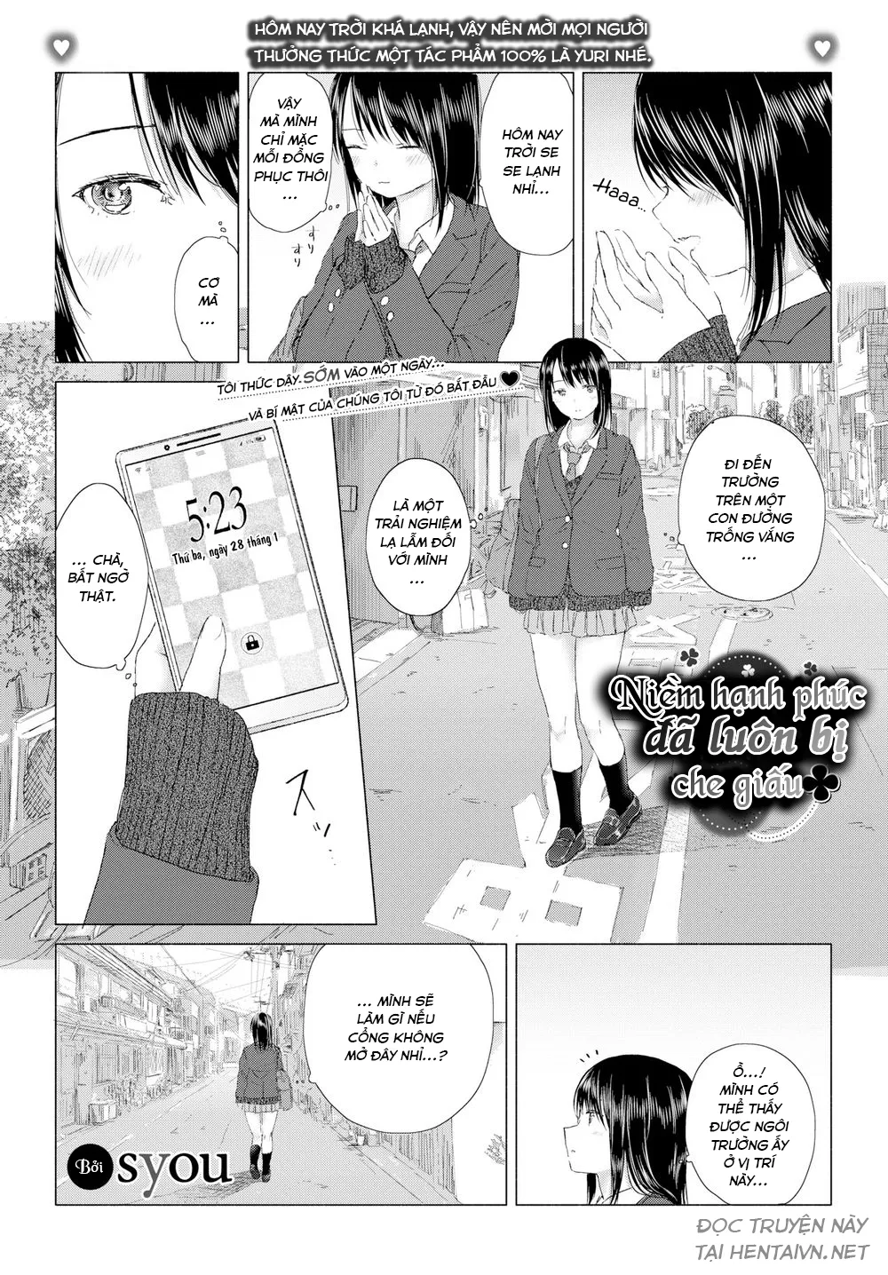 HentaiVN.net - Ảnh 3 - Niềm hạnh phúc đã luôn bị che giấu [Happiness Hiding Spot] - Chap 1