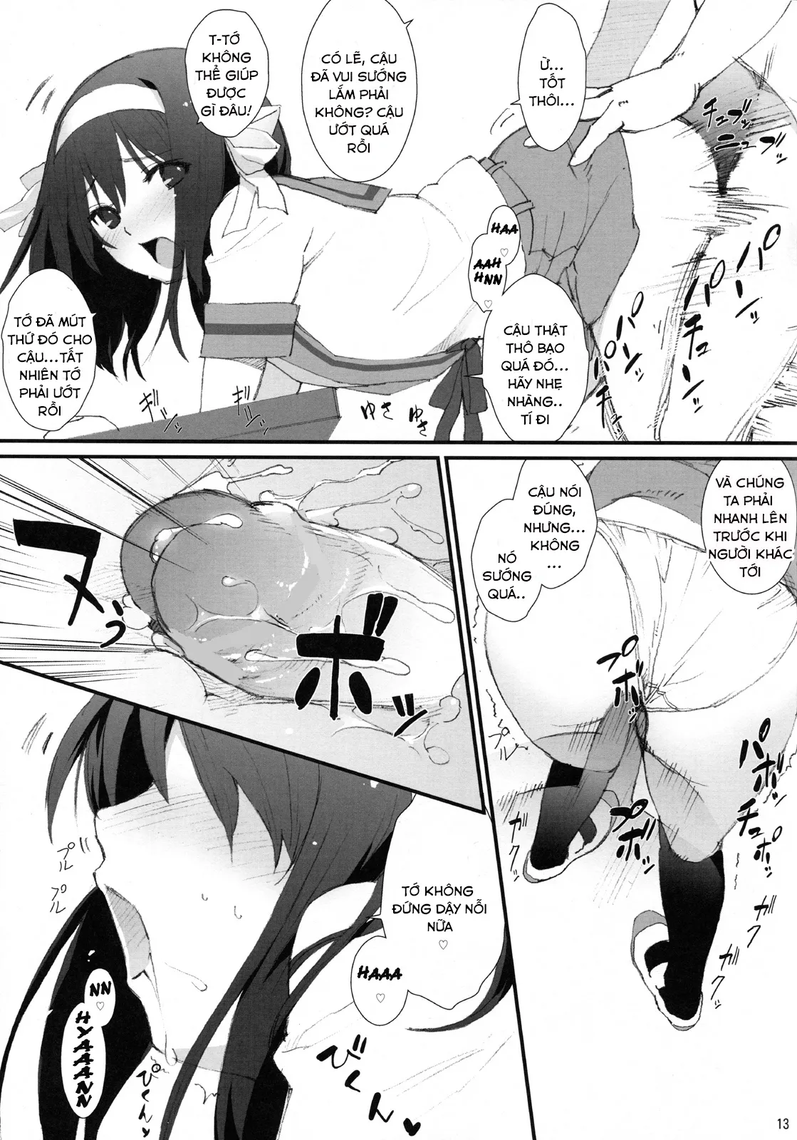 HentaiVN.net - Ảnh 12 - Honto wa Okotteru no yo! Baka... (Suzumiya Haruhi no Yuuutsu) [I Really Am Angry! Idiot...] - Chap 1