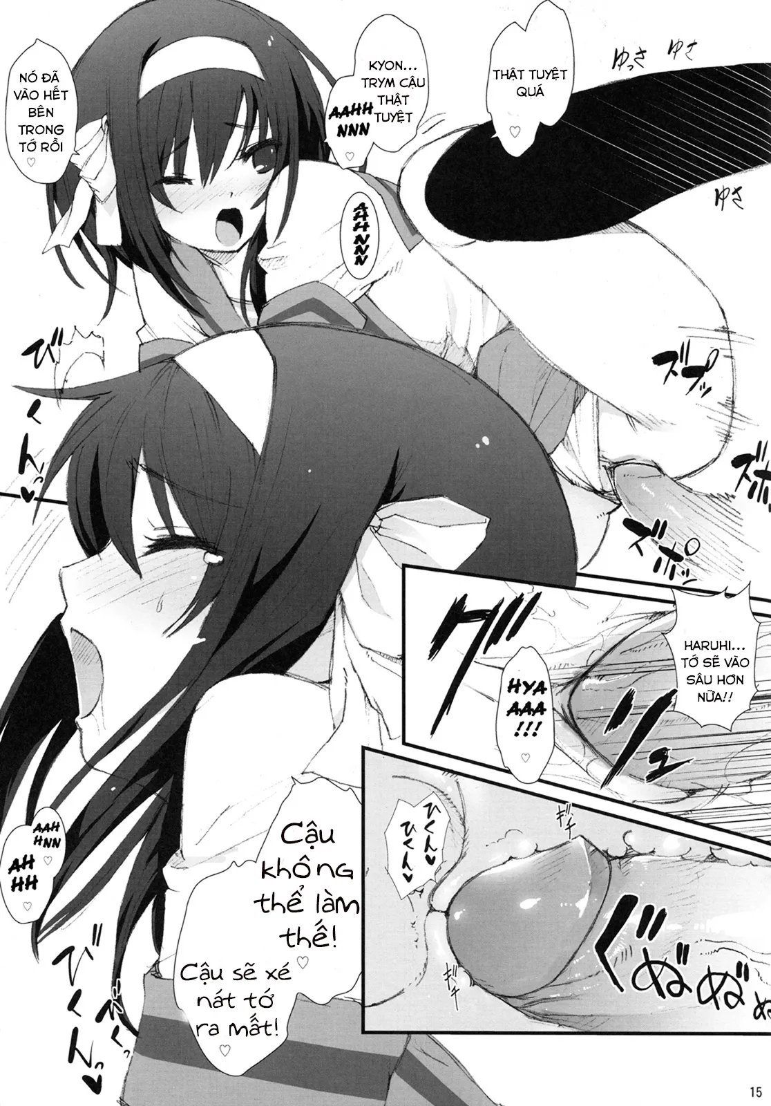 HentaiVN.net - Ảnh 14 - Honto wa Okotteru no yo! Baka... (Suzumiya Haruhi no Yuuutsu) [I Really Am Angry! Idiot...] - Chap 1