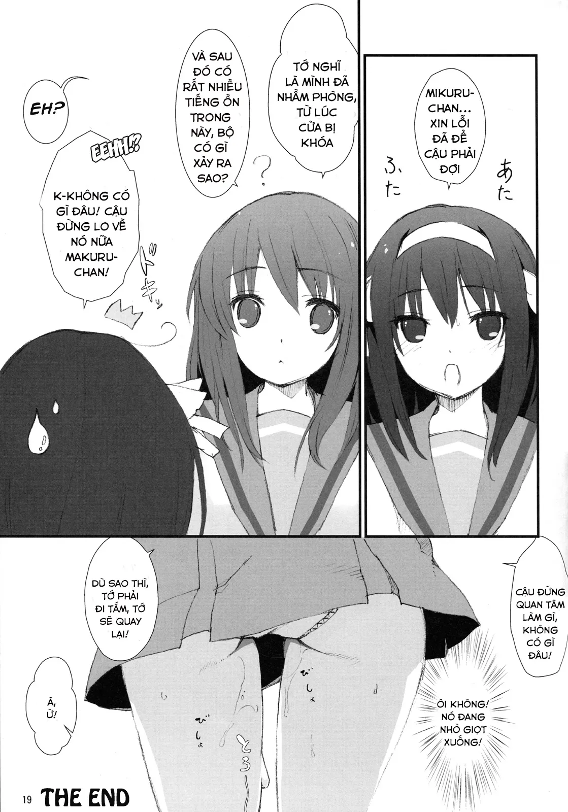 HentaiVN.net - Ảnh 18 - Honto wa Okotteru no yo! Baka... (Suzumiya Haruhi no Yuuutsu) [I Really Am Angry! Idiot...] - Chap 1