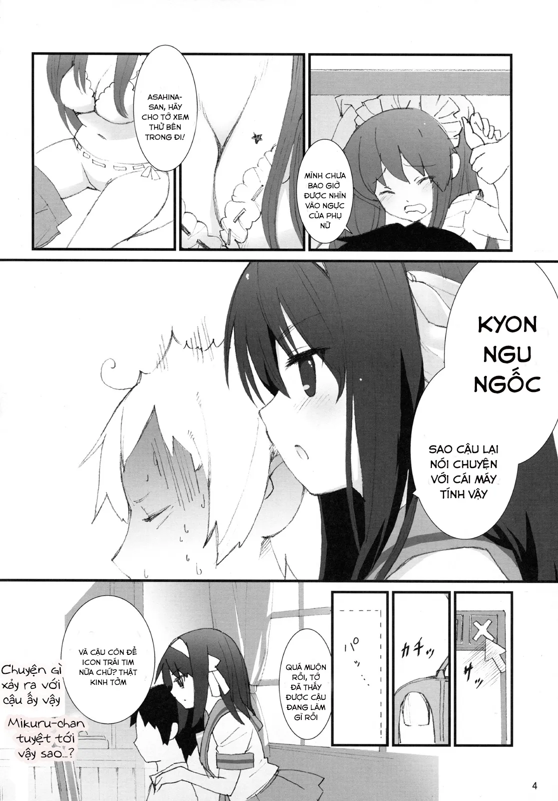 HentaiVN.net - Ảnh 3 - Honto wa Okotteru no yo! Baka... (Suzumiya Haruhi no Yuuutsu) [I Really Am Angry! Idiot...] - Chap 1