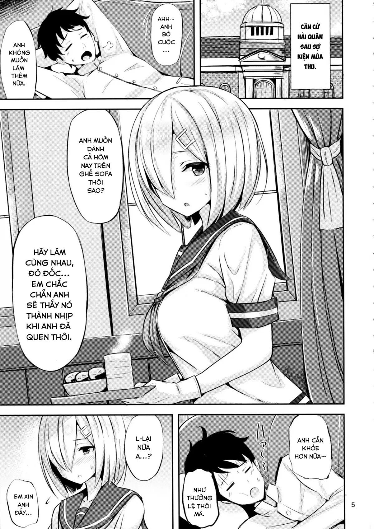 HentaiVN.net - Ảnh 5 - Hamakaze ni Iyasaretai [浜風に癒されたい.] - Chap 1