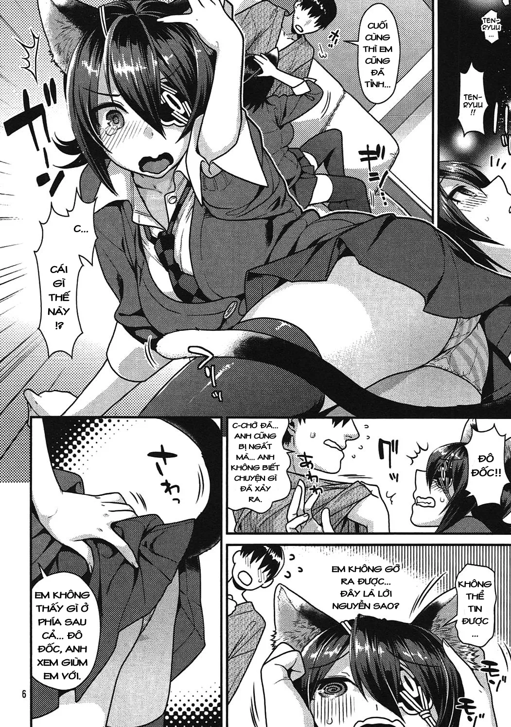 HentaiVN.net - Ảnh 7 - Nekomimi Tenryuu Hatsujou Bon (Kantai Collection -KanColle-) [Story About A Cat-Eared Tenryuu In Heat] - Chap 1