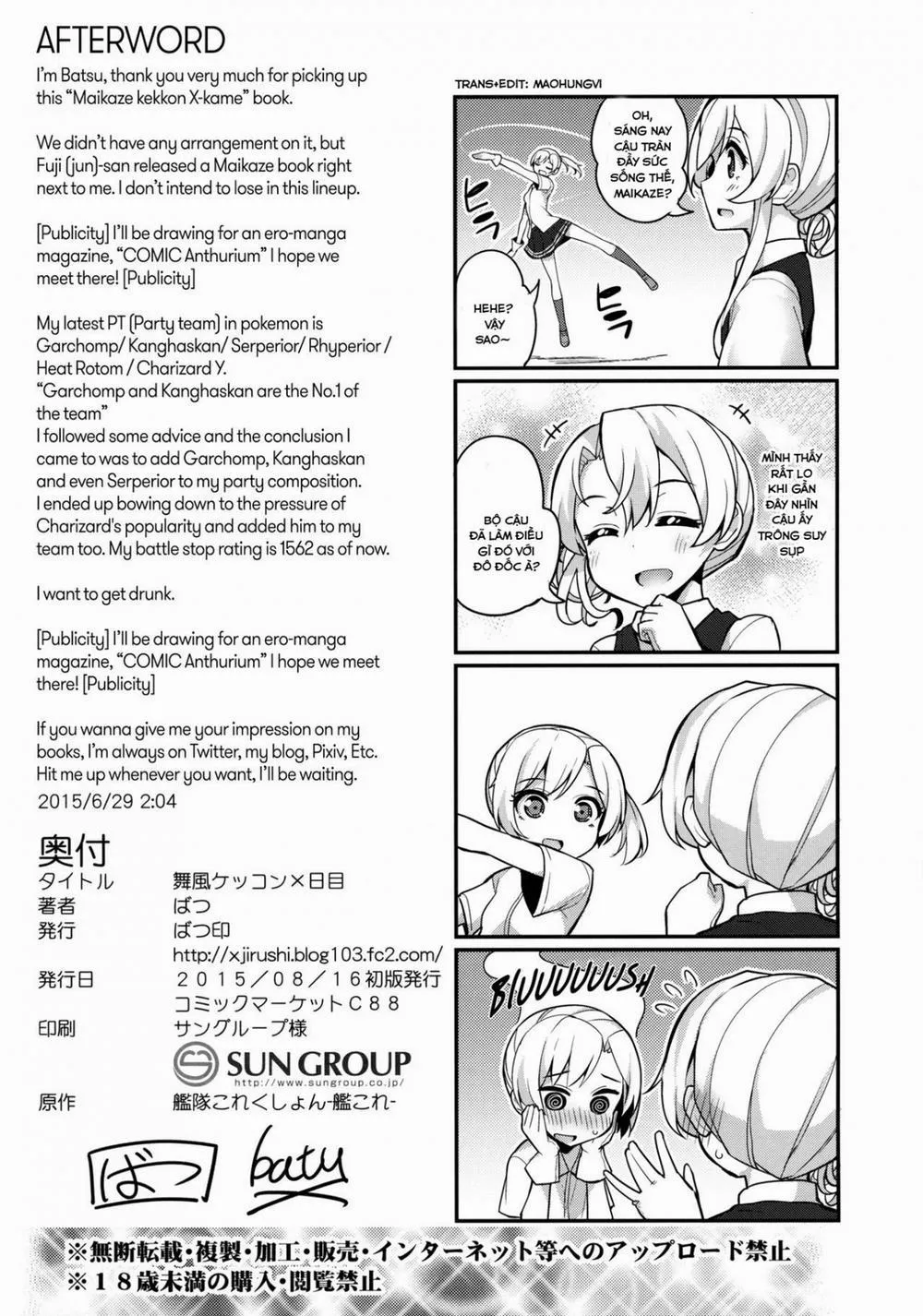 HentaiVN.net - Ảnh 21 - Maikaze Kekkon X-kame (Kantai Collection -KanColle-) - Chap 1
