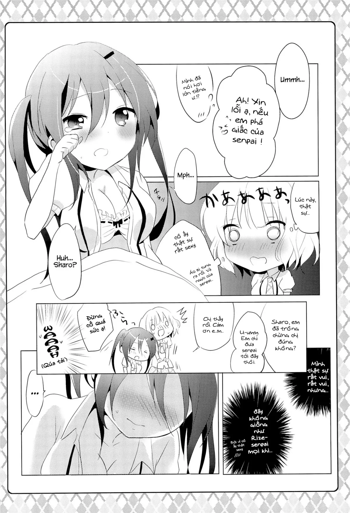 HentaiVN.net - Ảnh 8 - Naisho no Hokenshitsu (Gochuumon wa Usagi desu ka?) [ないしょの保健室 (ご注文はうさぎですか?)] - Chap 1