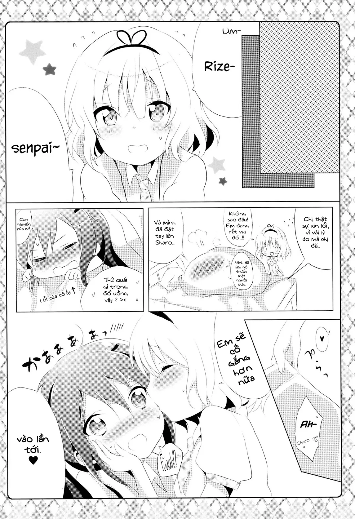 HentaiVN.net - Ảnh 16 - Naisho no Hokenshitsu (Gochuumon wa Usagi desu ka?) [ないしょの保健室 (ご注文はうさぎですか?)] - Chap 1