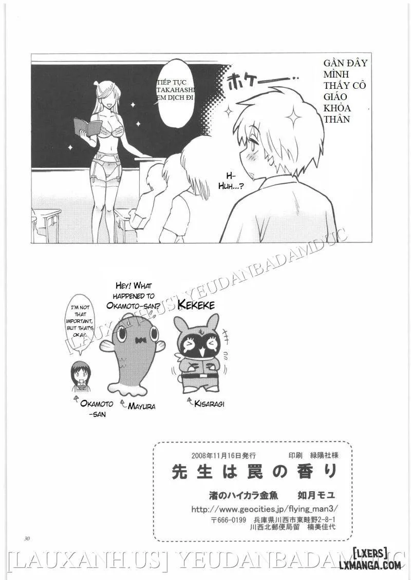 HentaiVN.net - Ảnh 28 - Sensei wa Wana no Kaori - Chap 1