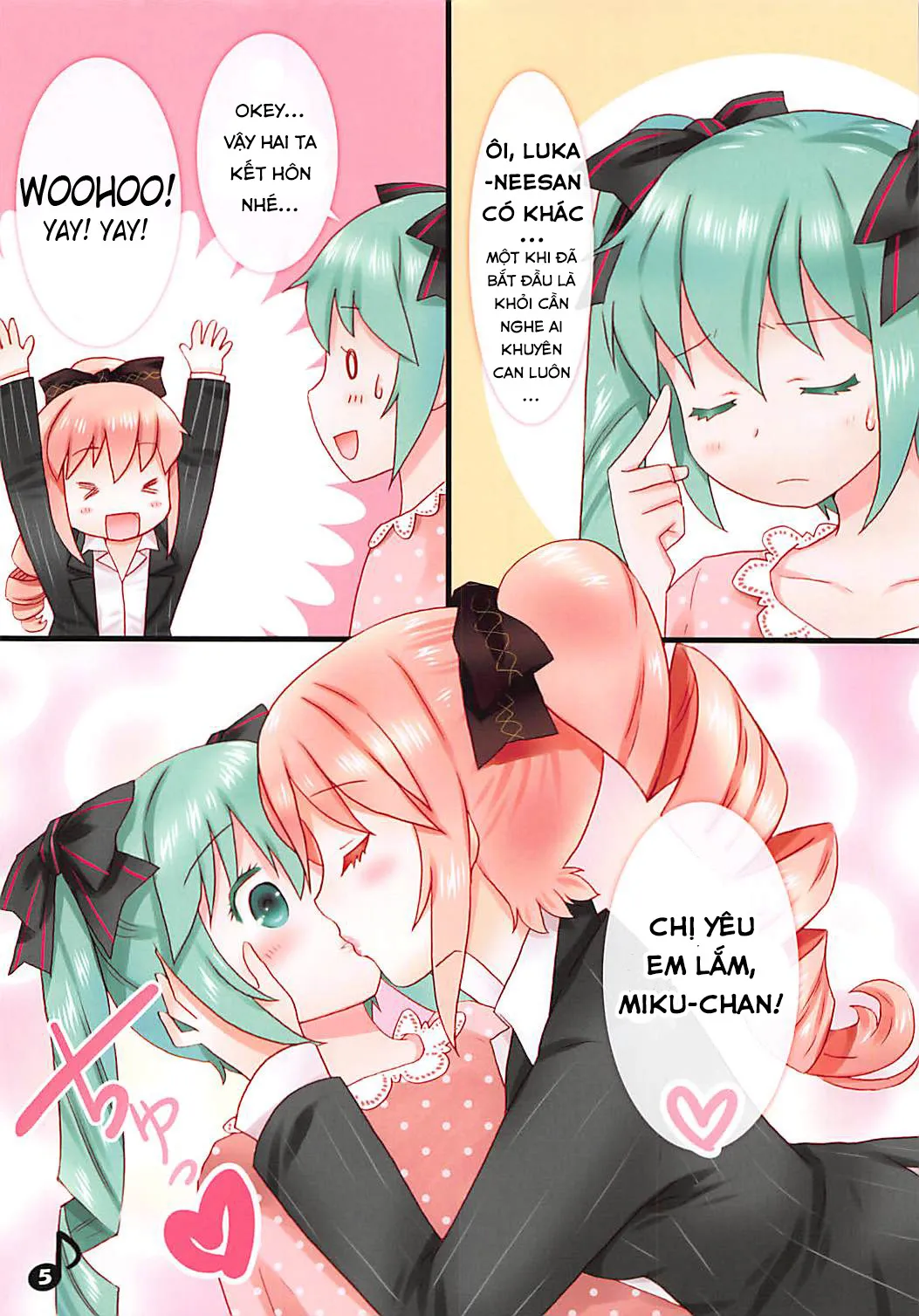 HentaiVN.net - Ảnh 4 - Luka Nee-san no Kekkon (Vocaloid) [ルカ姉さんのけっこ] - Chap 1