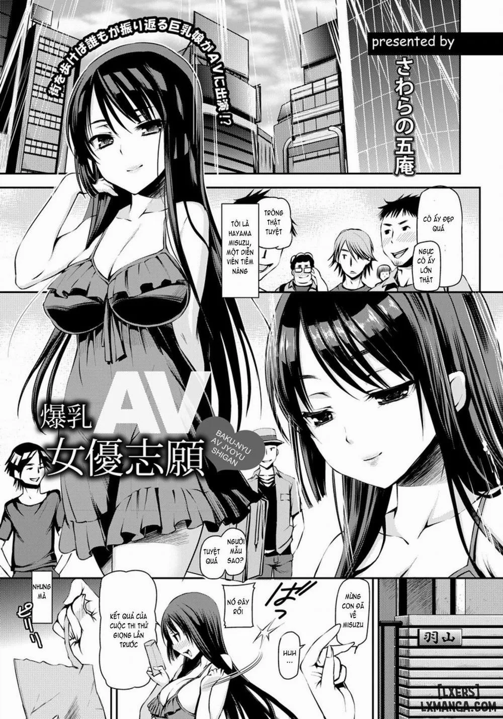 HentaiVN.net - Ảnh 5 - Bakunyuu AV Joyuu Shigan - Chap 1