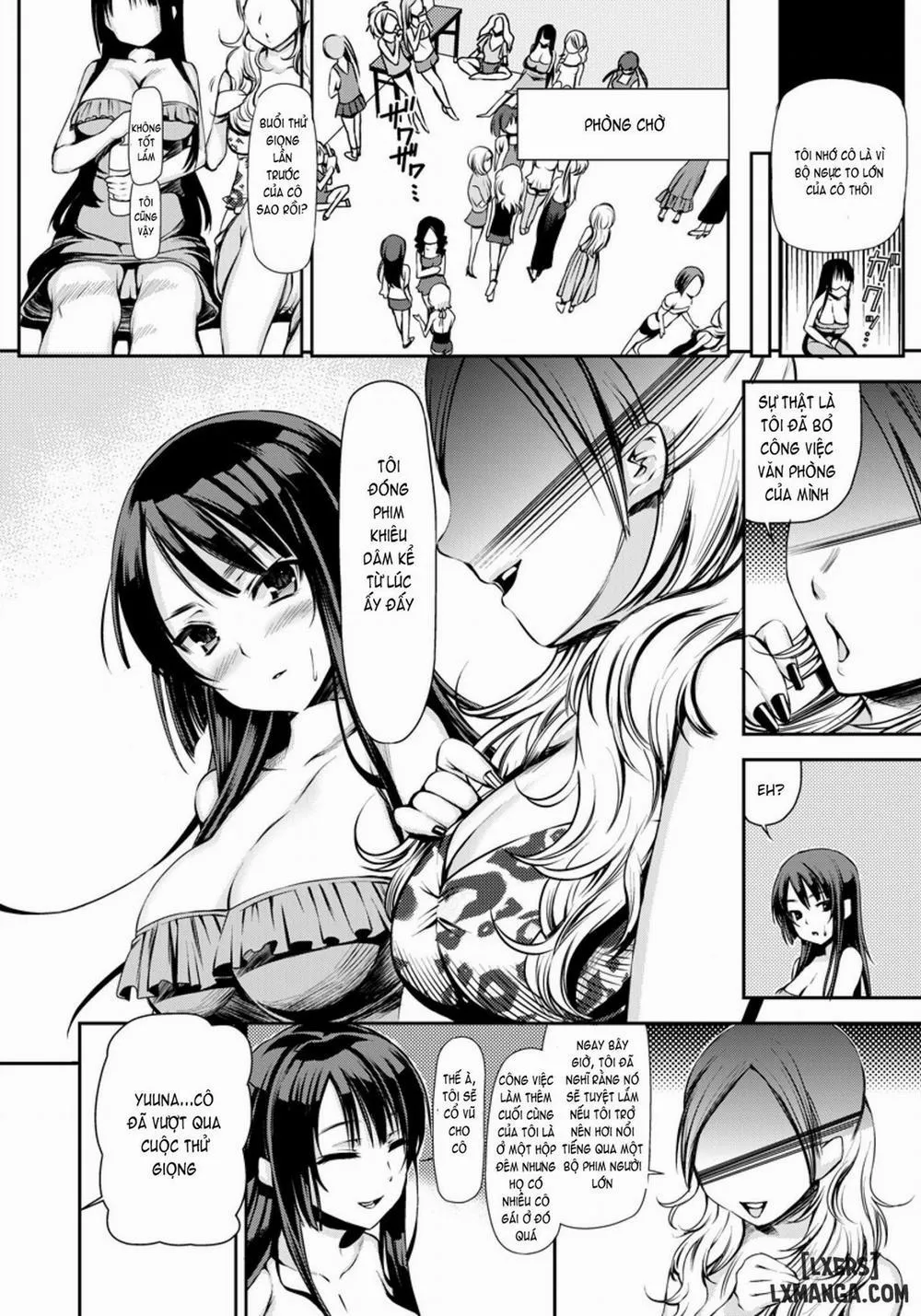 HentaiVN.net - Ảnh 8 - Bakunyuu AV Joyuu Shigan - Chap 1