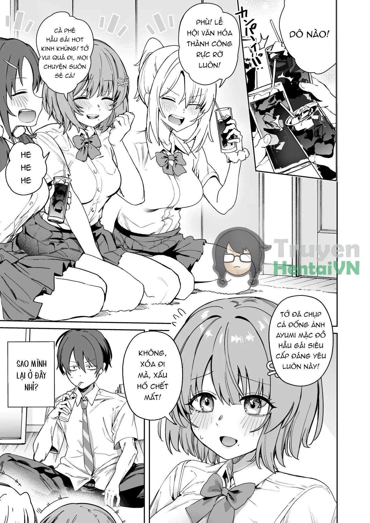 HentaiVN.net - Ảnh 5 - Class de Kakure Ninki no Hirose-san ga Guigui kuru! - Chap 1