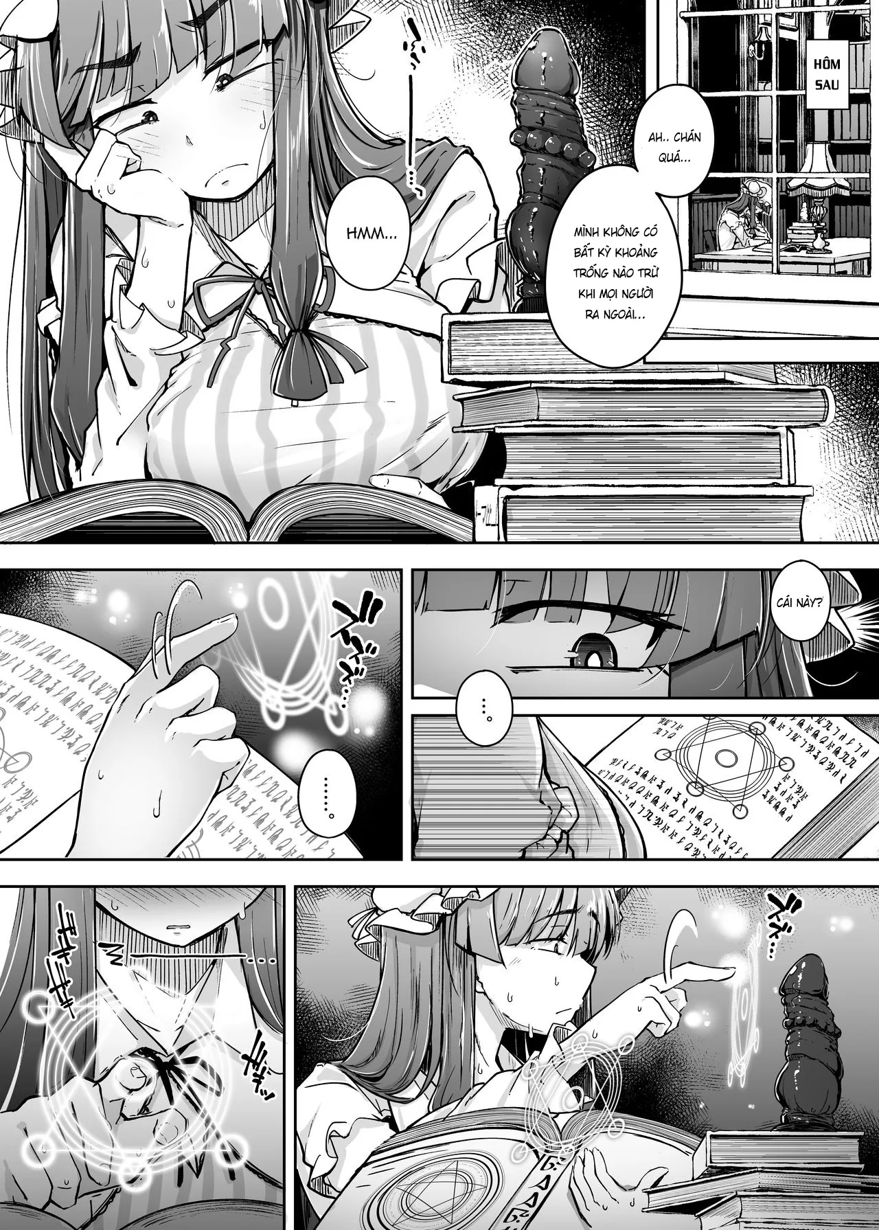 HentaiVN.net - Ảnh 13 - Sự tích cái lỗ và Cá Chà Bặc [Jikahatsudensho; Ana to Muttsuri Dosukebe Daitoshokan; The Hole and the Closet Perverted Unmoving Great Library] - Chap 3