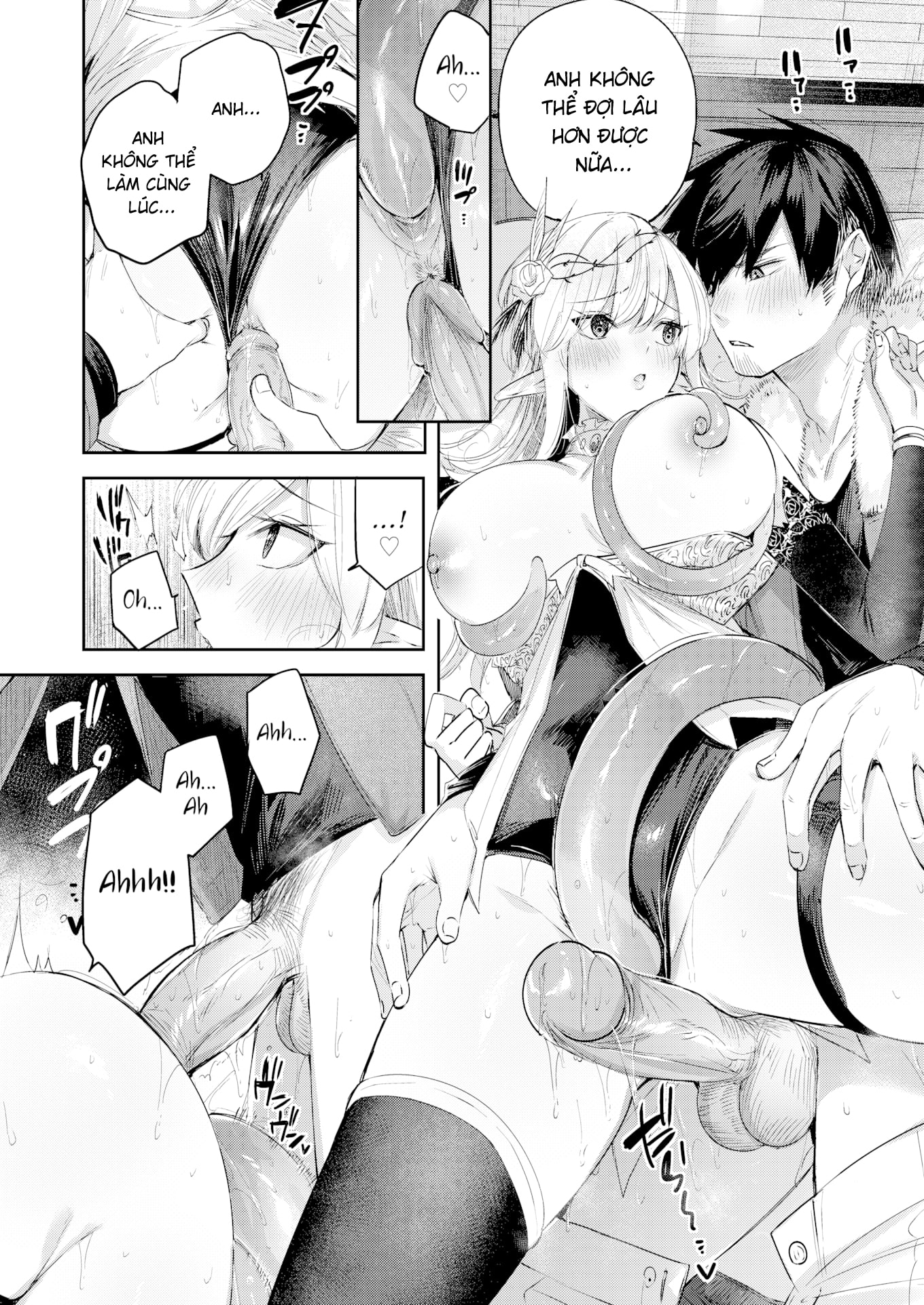 HentaiVN.net - Ảnh 22 - Cuộc Chạm Trán Của Chàng Thợ Săn Đơn Độc Trong Khu Rừng Yêu Tinh [Dokushinn Hunter no Deai ha Elf no Mori de ;独身ハンターの出逢いはエルフの森で] - Chap 4