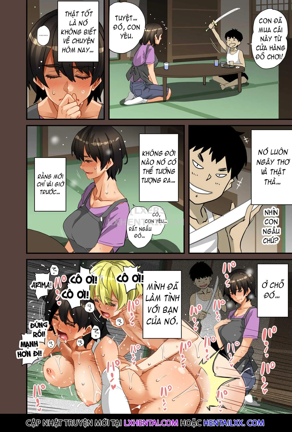 HentaiVN.net - Ảnh 3 - Gia Tộc Dâm Loàn [Zenin Shikkaku - Hahaoya No Mesubuta Sex Choukyou Kiroku] - Chap 9