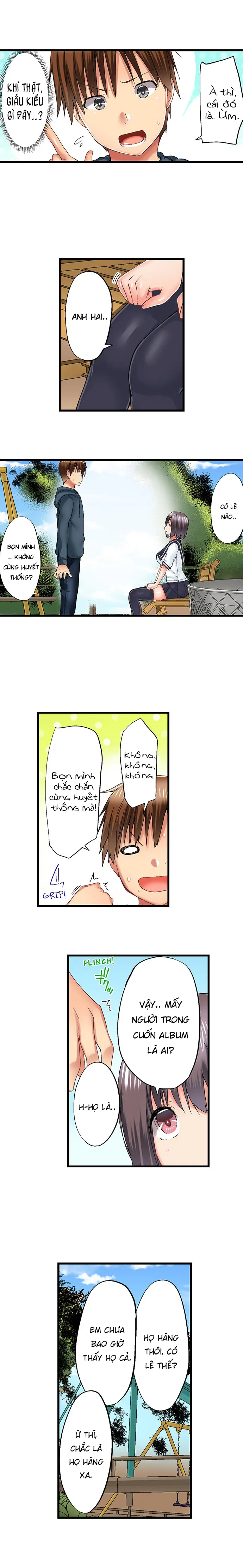 HentaiVN.net - Ảnh 9 - Anh trai trượt vào trong tôi khi tắm chung [Overflow | Jitsu Wa Ima Haittemasu.... Ofuro De Onii-Chan No Katai Are Ga...] - Chap 49