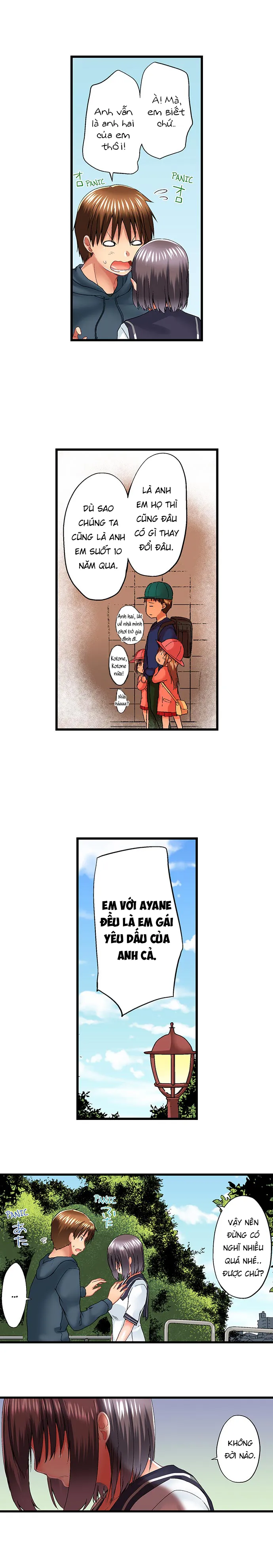HentaiVN.net - Ảnh 5 - Anh trai trượt vào trong tôi khi tắm chung [Overflow | Jitsu Wa Ima Haittemasu.... Ofuro De Onii-Chan No Katai Are Ga...] - Chap 50