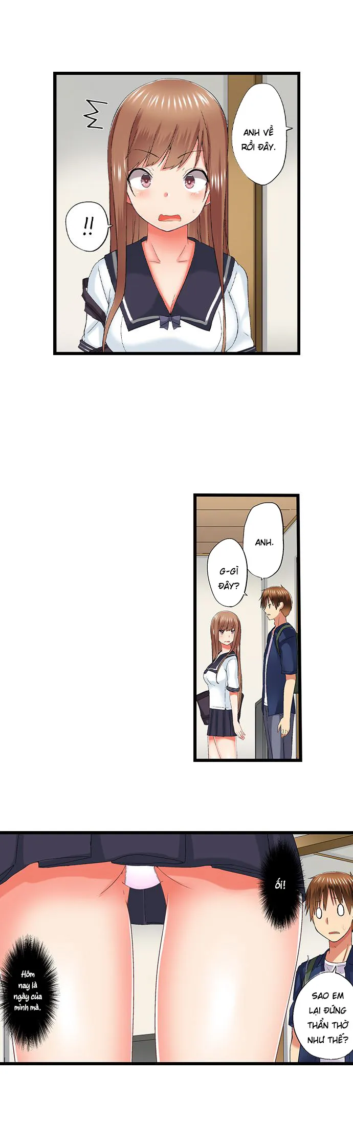 HentaiVN.net - Ảnh 7 - Anh trai trượt vào trong tôi khi tắm chung [Overflow | Jitsu Wa Ima Haittemasu.... Ofuro De Onii-Chan No Katai Are Ga...] - Chap 79