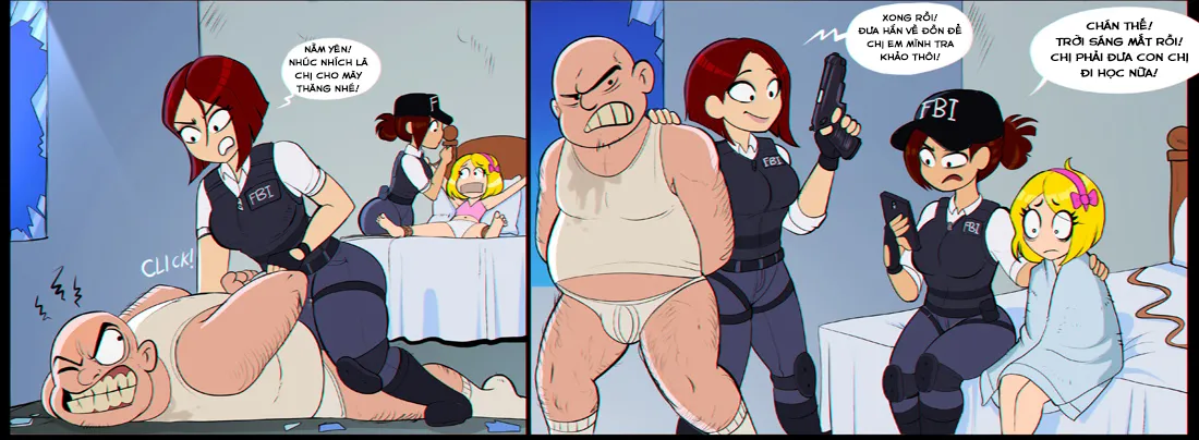 HentaiVN.net - Ảnh 3 - Mẹ Em Là FBI! [Shadman's FBI Mom] - Chap 4