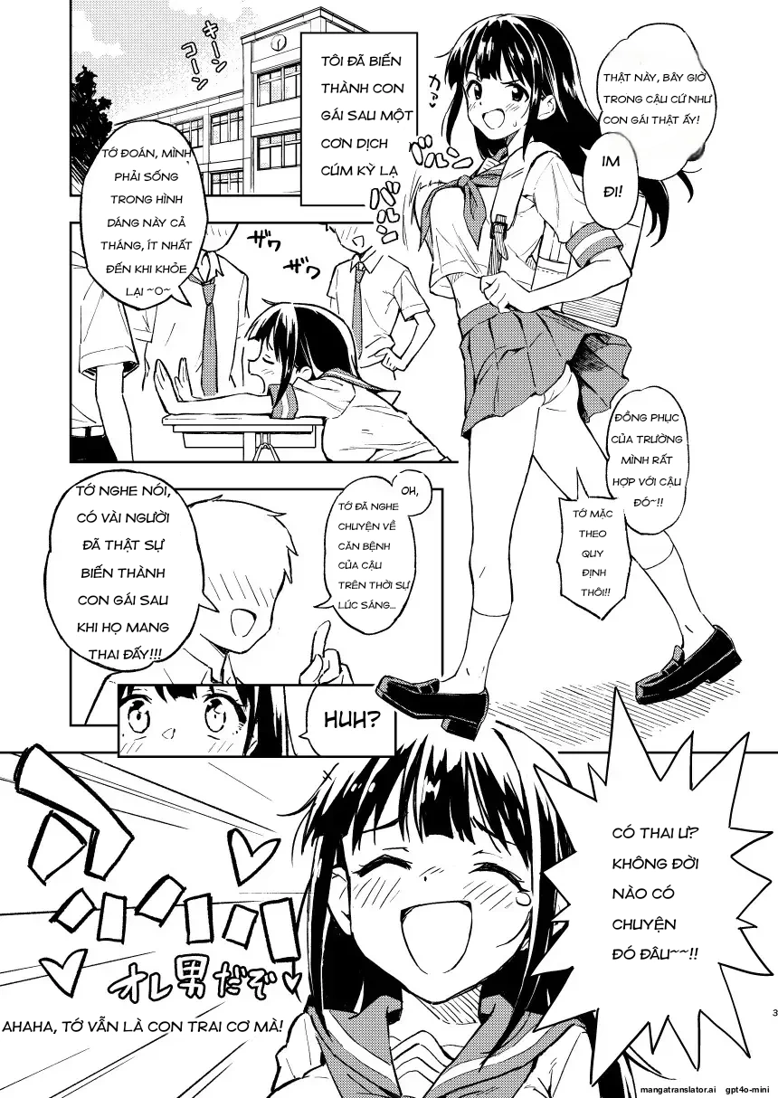 HentaiVN.net - Ảnh 3 - Miễn là tôi không có thai trong 1 tháng, tôi sẽ trở lại là con trai! - Chap 2