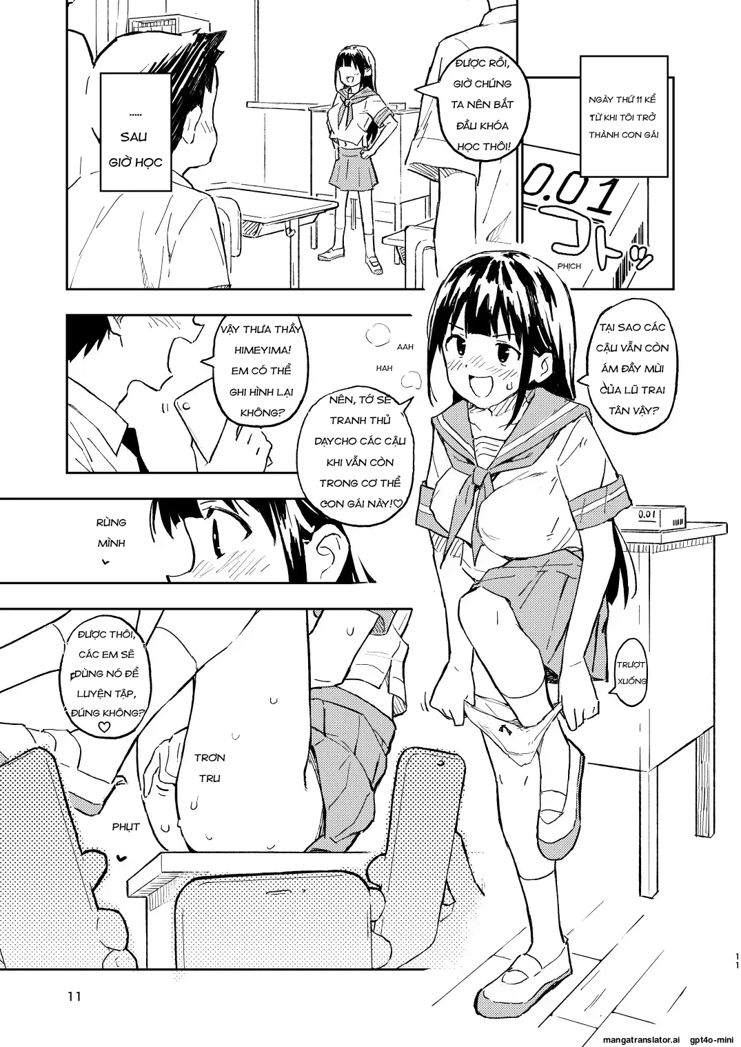 HentaiVN.net - Ảnh 12 - Miễn là tôi không có thai trong 1 tháng, tôi sẽ trở lại là con trai! - Chap 3