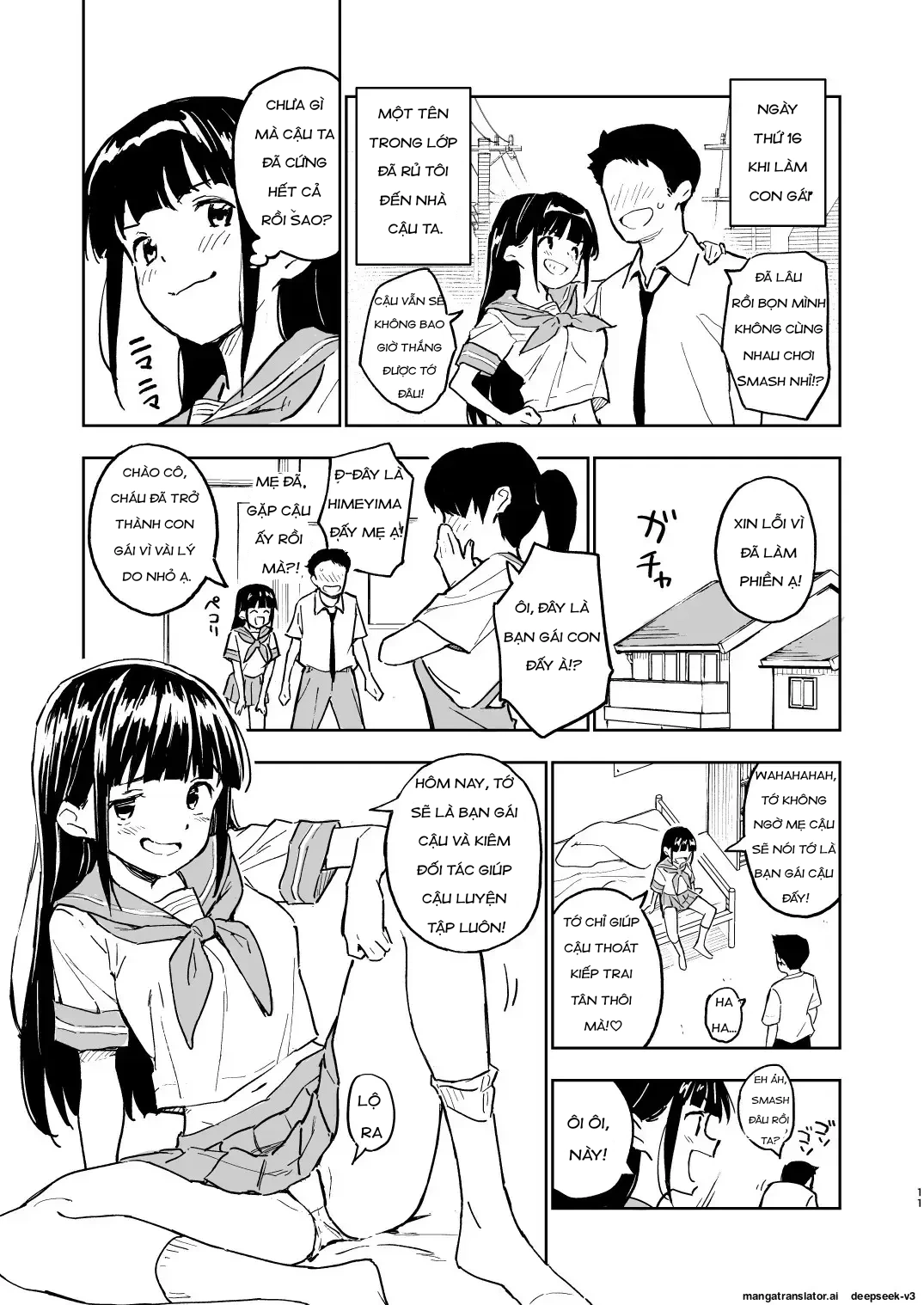 HentaiVN.net - Ảnh 11 - Miễn là tôi không có thai trong 1 tháng, tôi sẽ trở lại là con trai! - Chap 4