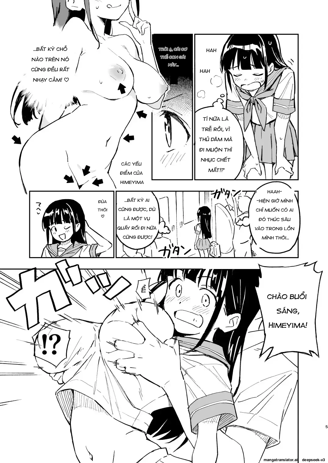 HentaiVN.net - Ảnh 5 - Miễn là tôi không có thai trong 1 tháng, tôi sẽ trở lại là con trai! - Chap 4