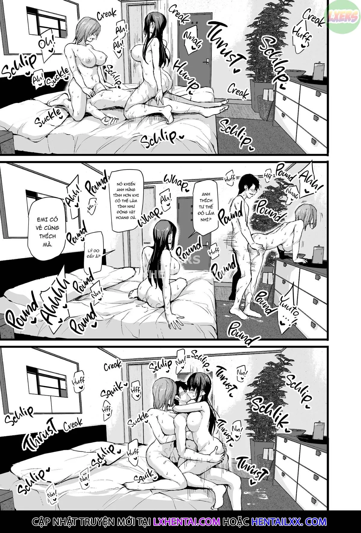 HentaiVN.net - Ảnh 52 - Kyonyuu ga Futari Inai to Bokki Shinai Otto no Tame ni Tomodachi o Tsurete Kita Tsuma - Chap 1