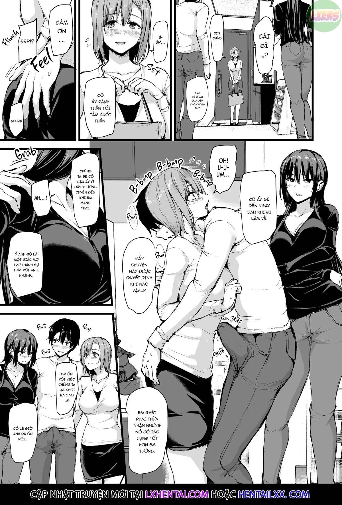 HentaiVN.net - Ảnh 29 - Kyonyuu ga Futari Inai to Bokki Shinai Otto no Tame ni Tomodachi o Tsurete Kita Tsuma - Chap 2