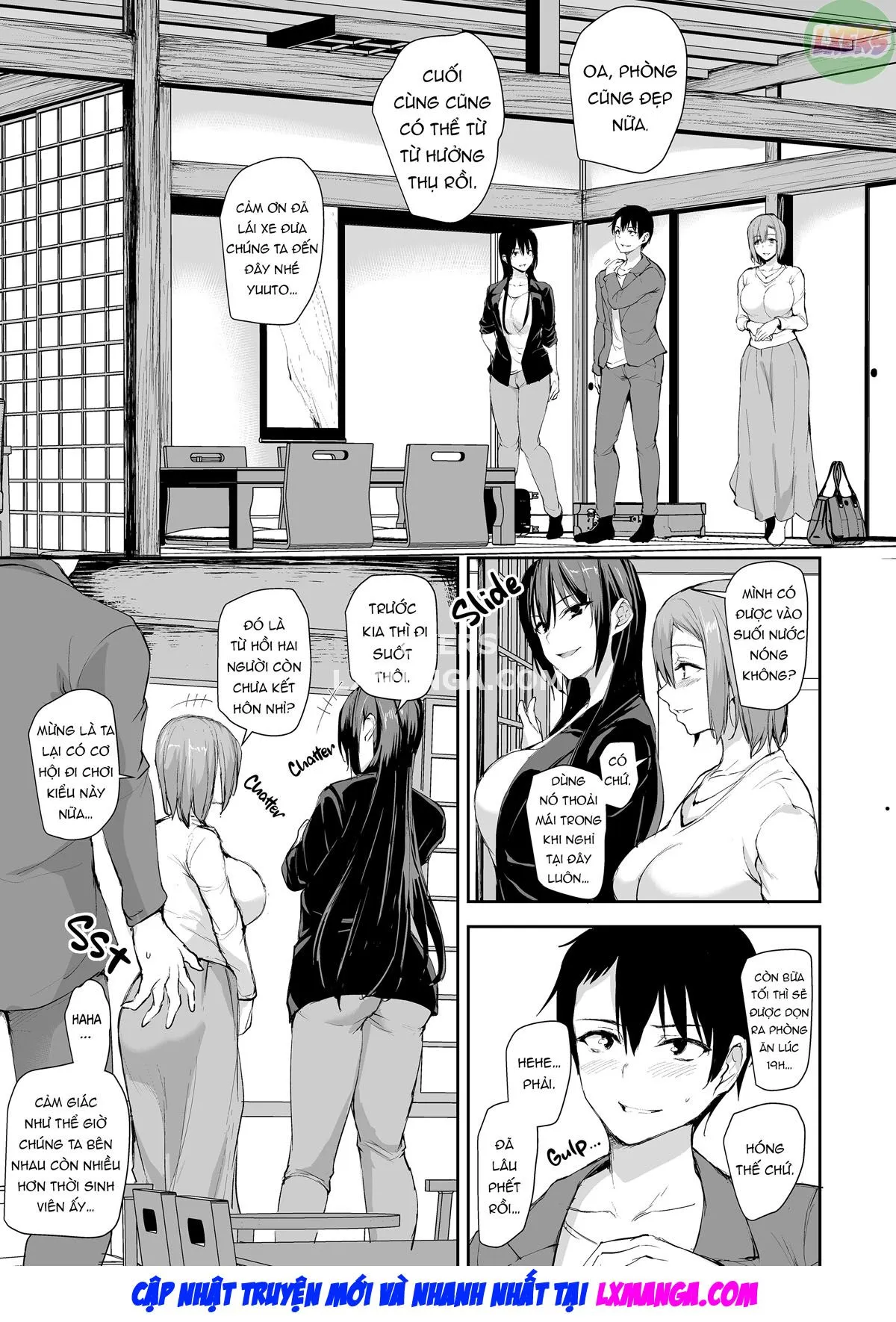 HentaiVN.net - Ảnh 9 - Kyonyuu ga Futari Inai to Bokki Shinai Otto no Tame ni Tomodachi o Tsurete Kita Tsuma - Chap 3