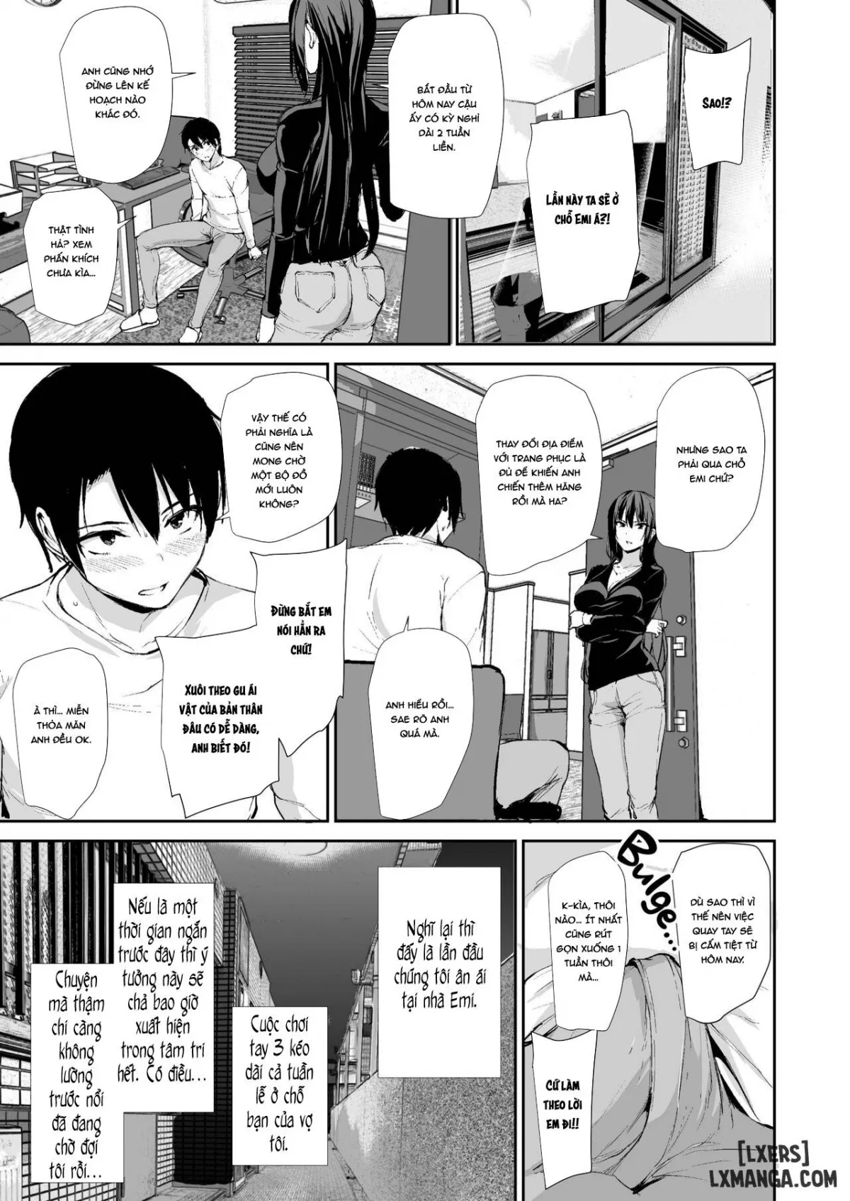 HentaiVN.net - Ảnh 16 - Kyonyuu ga Futari Inai to Bokki Shinai Otto no Tame ni Tomodachi o Tsurete Kita Tsuma - Chap 4