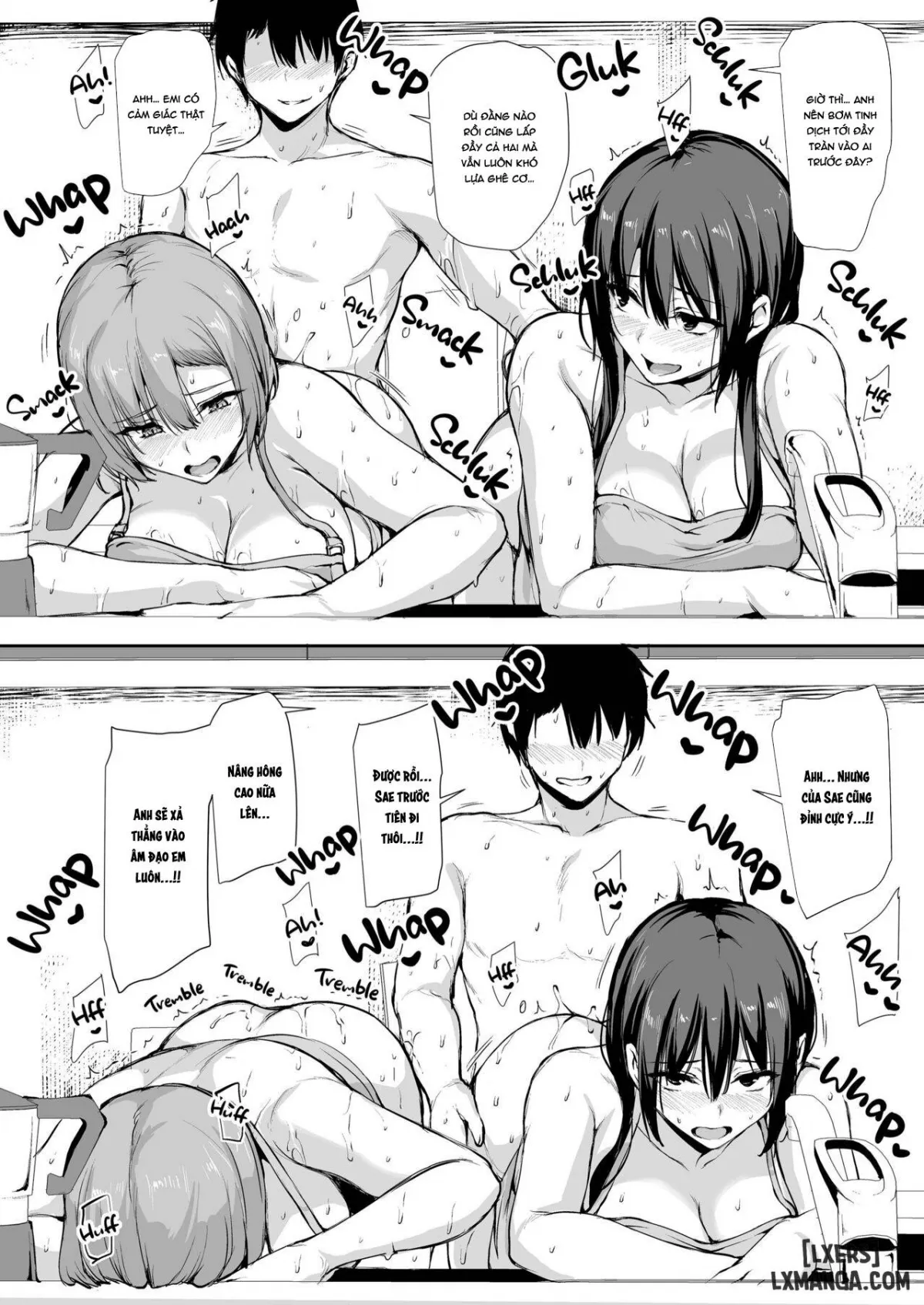 HentaiVN.net - Ảnh 41 - Kyonyuu ga Futari Inai to Bokki Shinai Otto no Tame ni Tomodachi o Tsurete Kita Tsuma - Chap 4