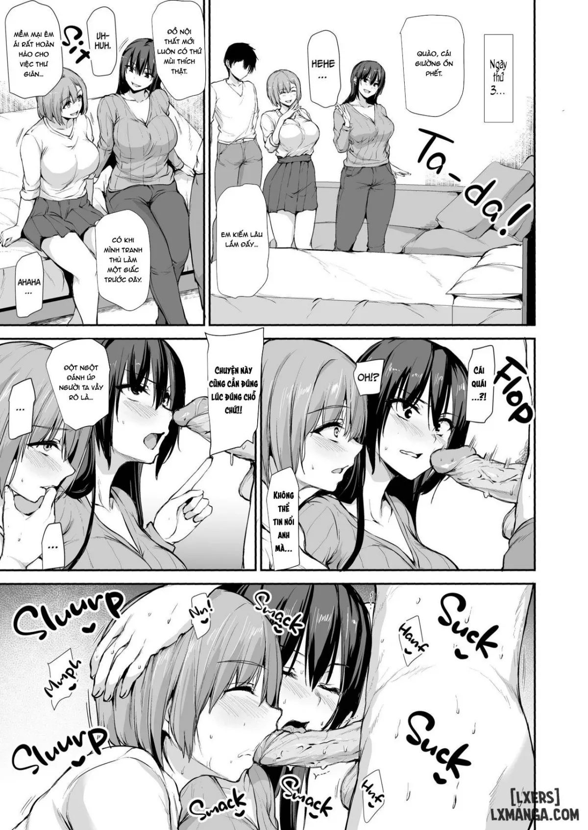 HentaiVN.net - Ảnh 44 - Kyonyuu ga Futari Inai to Bokki Shinai Otto no Tame ni Tomodachi o Tsurete Kita Tsuma - Chap 4