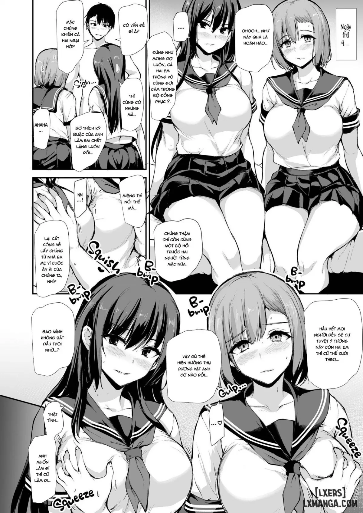 HentaiVN.net - Ảnh 47 - Kyonyuu ga Futari Inai to Bokki Shinai Otto no Tame ni Tomodachi o Tsurete Kita Tsuma - Chap 4
