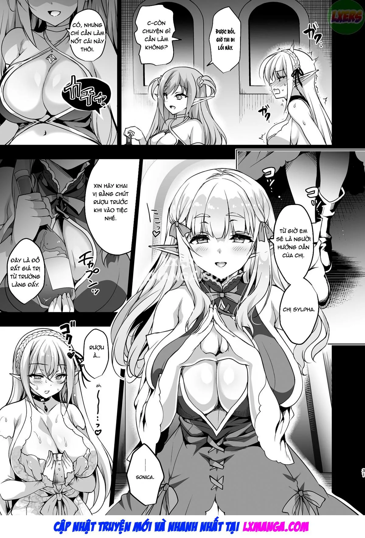 HentaiVN.net - Ảnh 35 - Elf ni Inmon o Tsukeru Hon [エルフに淫紋を付ける本] - Chap 3