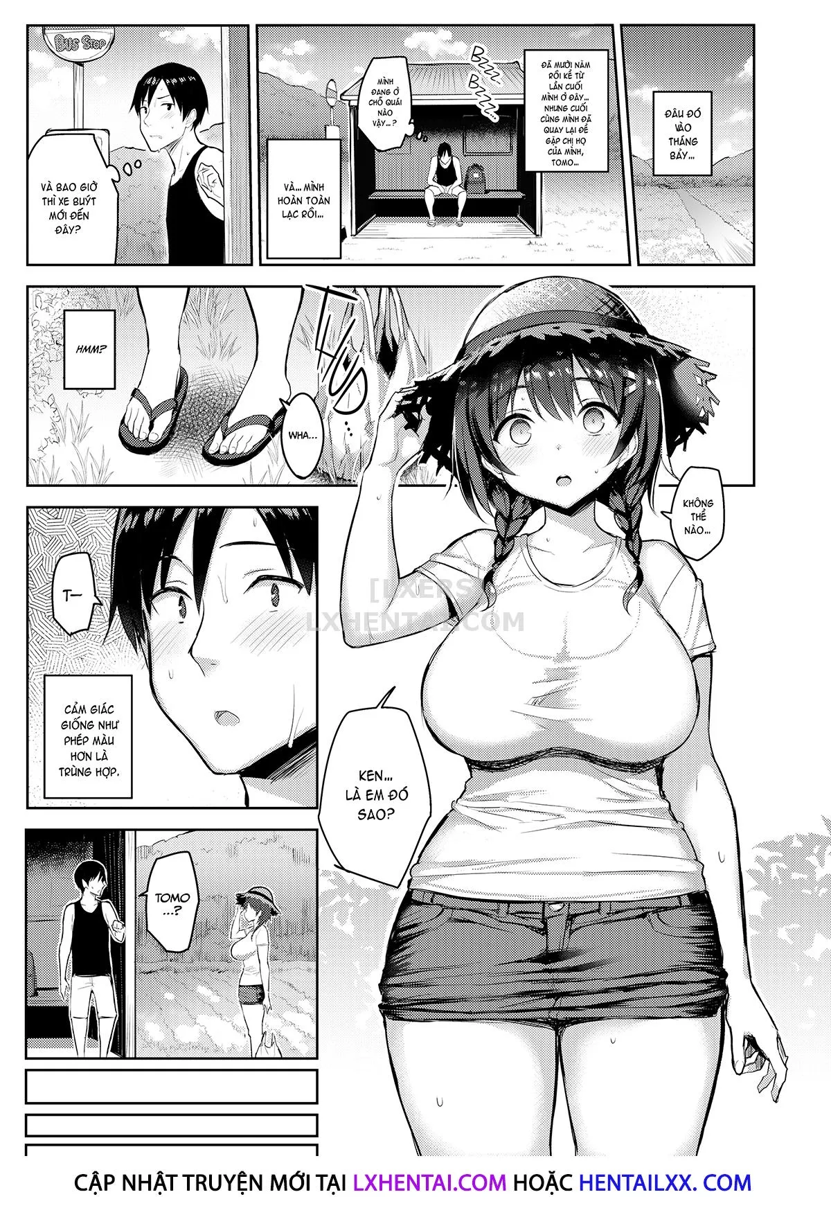 HentaiVN.net - Ảnh 4 - Holiday with My Busty Cousin - Chap 2
