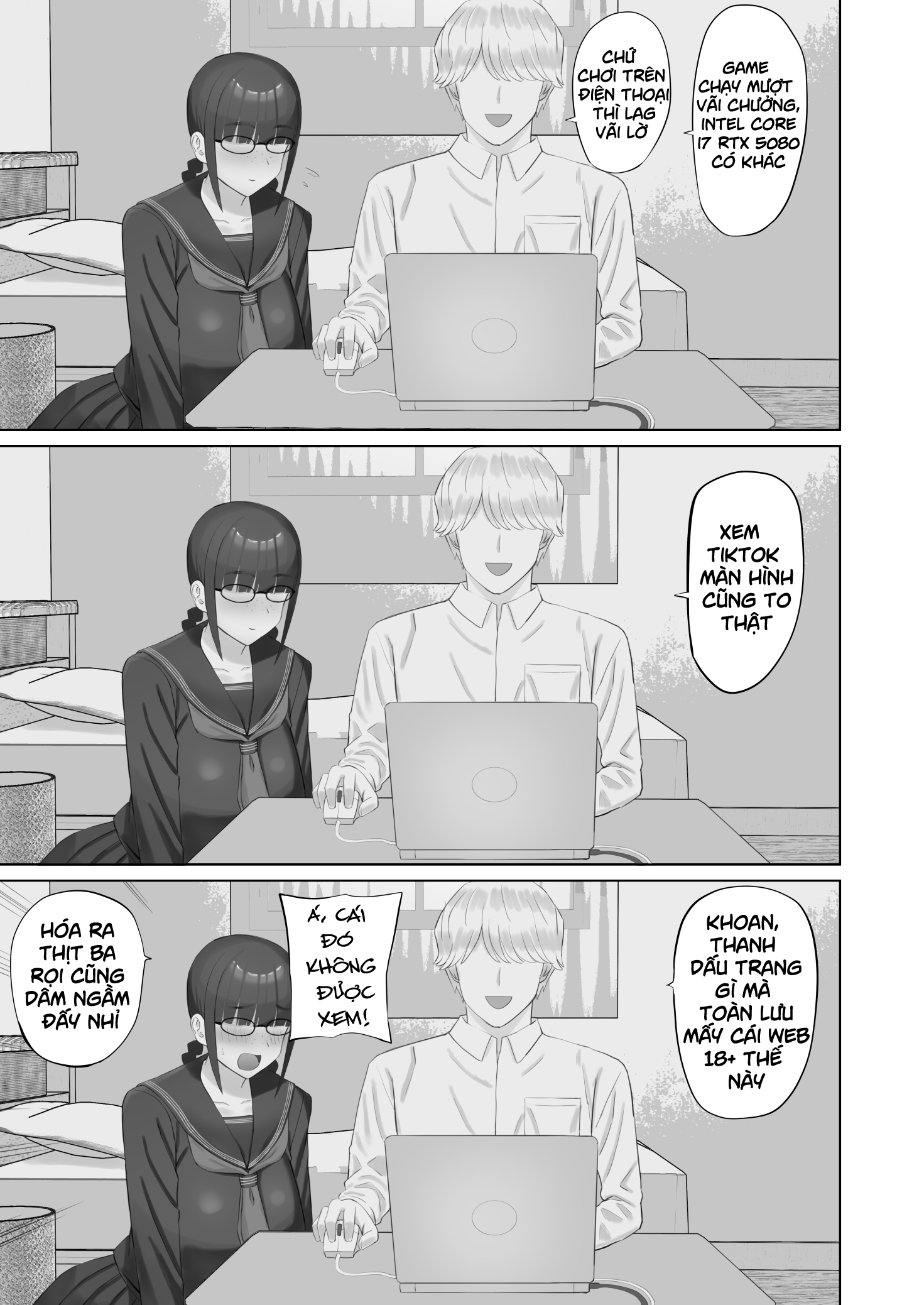 HentaiVN.net - Ảnh 8 - Con bạn gái heo nái - Chap 1