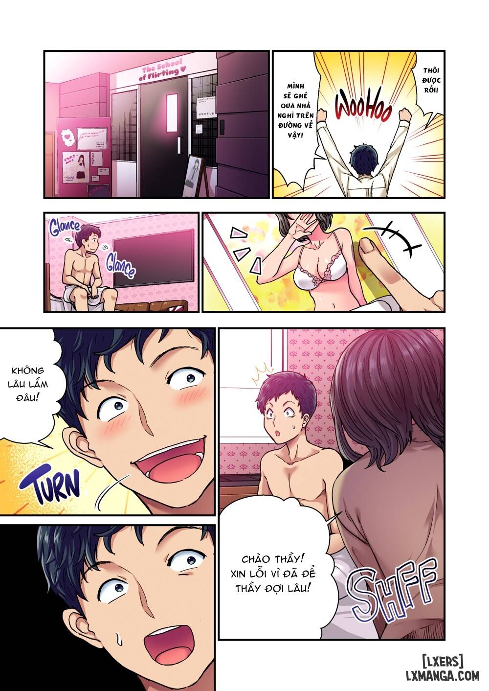HentaiVN.net - Ảnh 4 - Fuuzoku de Oshiego JK to Namahame Zetsurin Sex - Chap 1