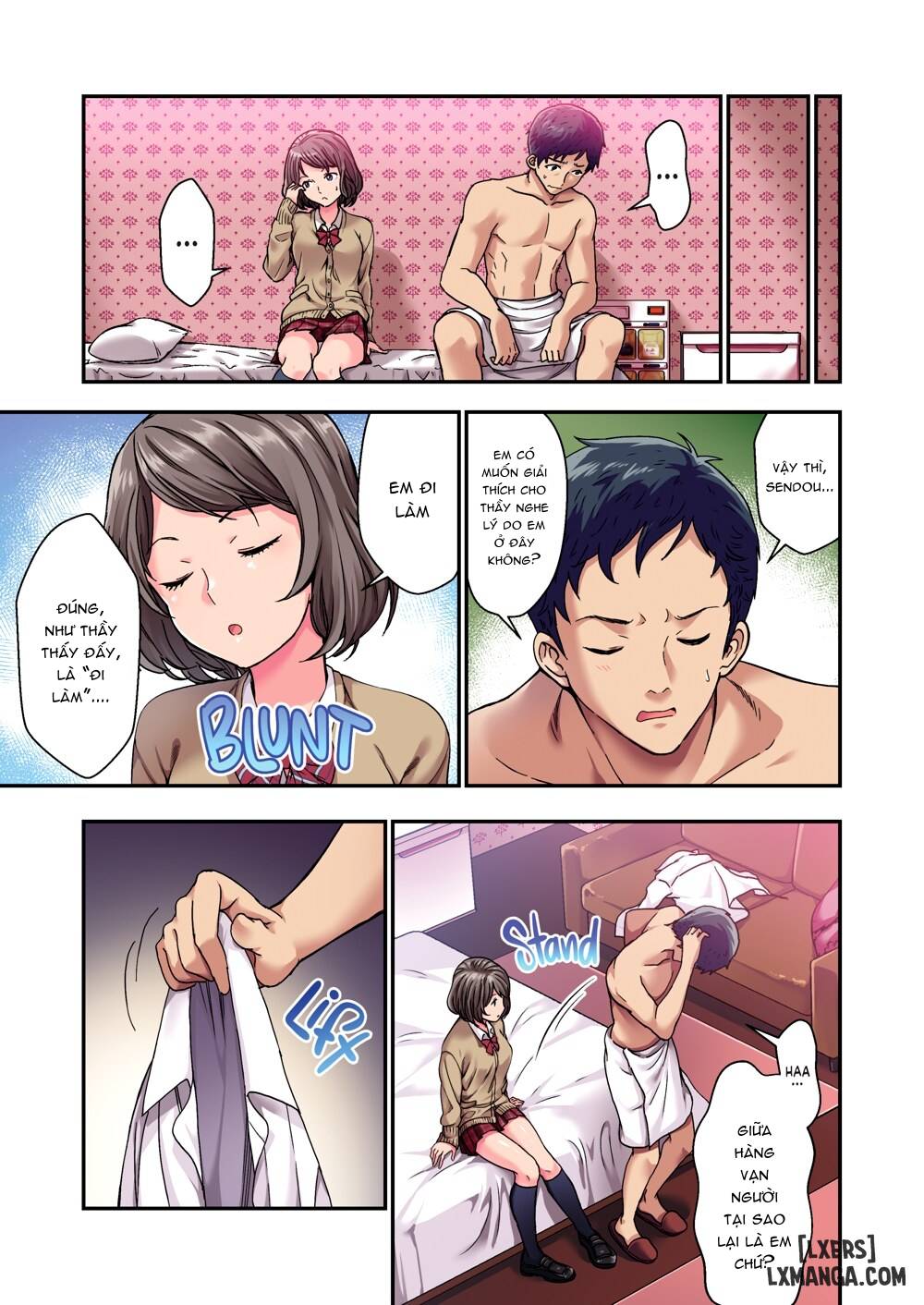 HentaiVN.net - Ảnh 6 - Fuuzoku de Oshiego JK to Namahame Zetsurin Sex - Chap 1