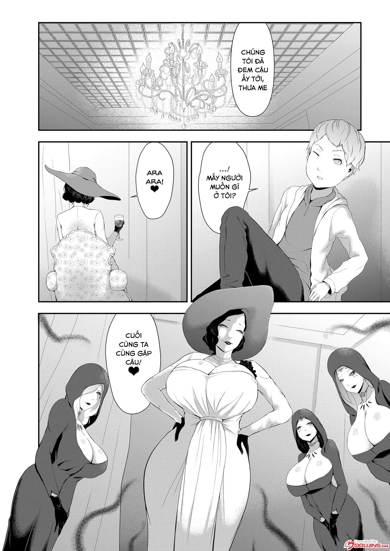 HentaiVN.net - Ảnh 4 - Dimitrescu Okaa-sama no Sakusei [Dimitrescu-sama's Squeezing Out Your Sperm , ドOトレOクお母様の搾精] - Chap 1