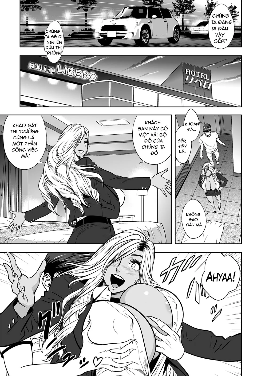 HentaiVN.net - Ảnh 14 - Gal Ane Shachou to Harem Office ~SEX wa Gyoumu ni Fukumimasu ka? - Chap 1