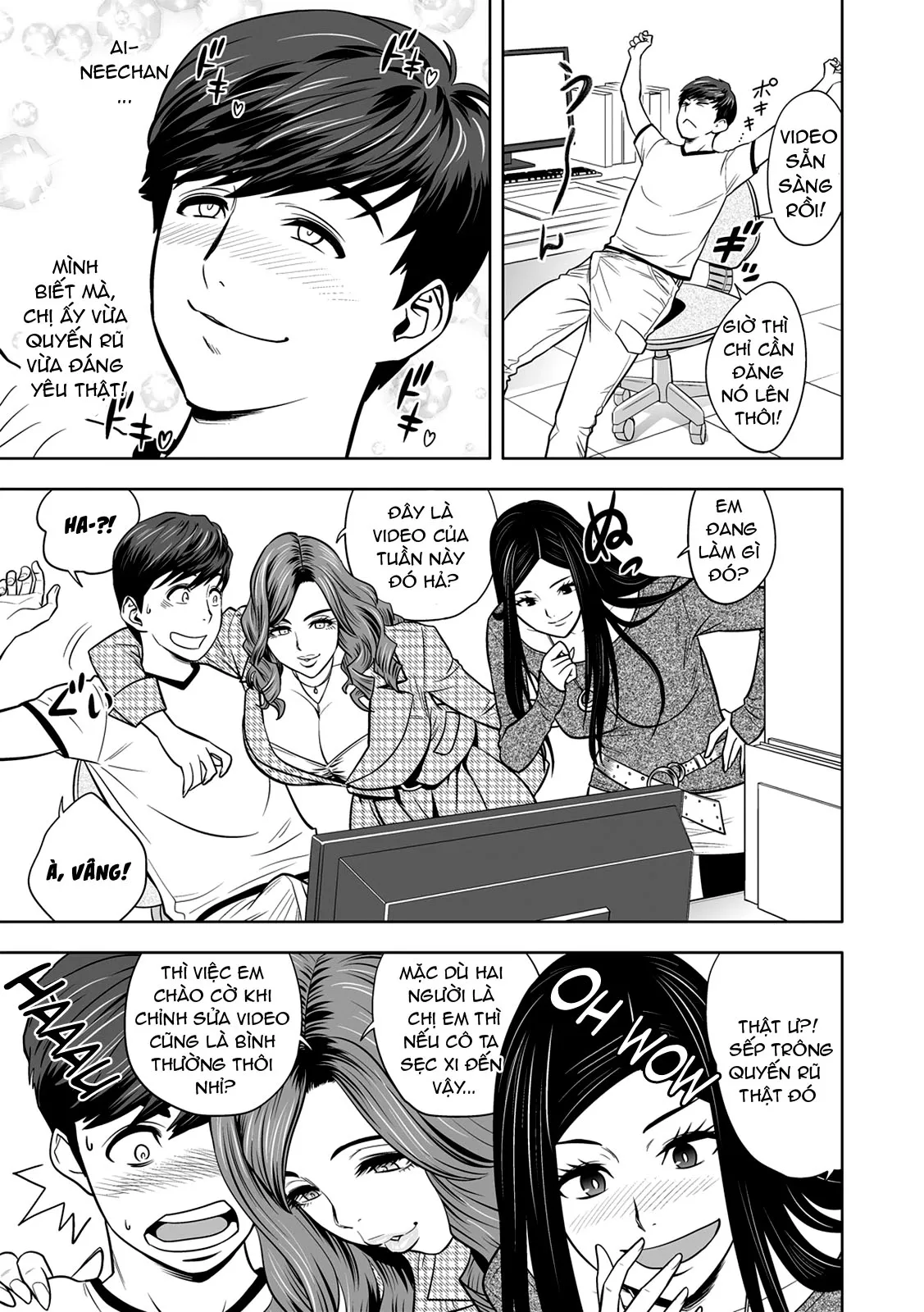 HentaiVN.net - Ảnh 6 - Gal Ane Shachou to Harem Office ~SEX wa Gyoumu ni Fukumimasu ka? - Chap 1