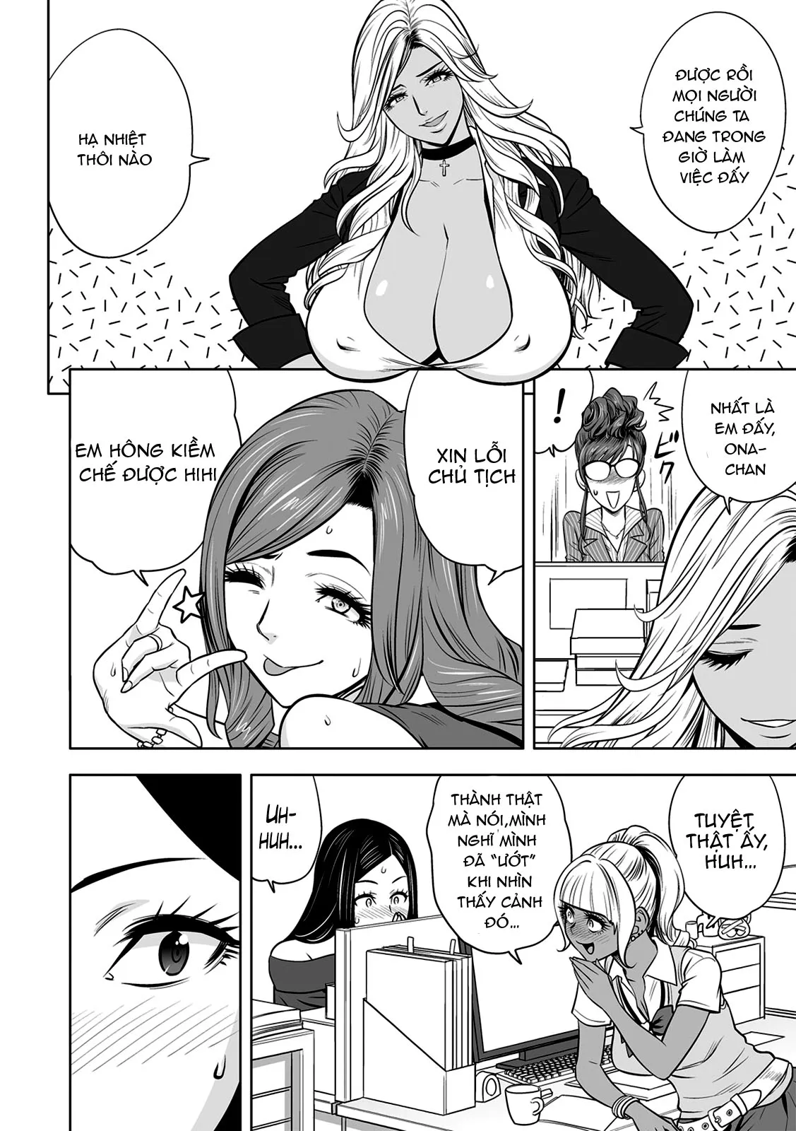 HentaiVN.net - Ảnh 25 - Gal Ane Shachou to Harem Office ~SEX wa Gyoumu ni Fukumimasu ka? - Chap 3